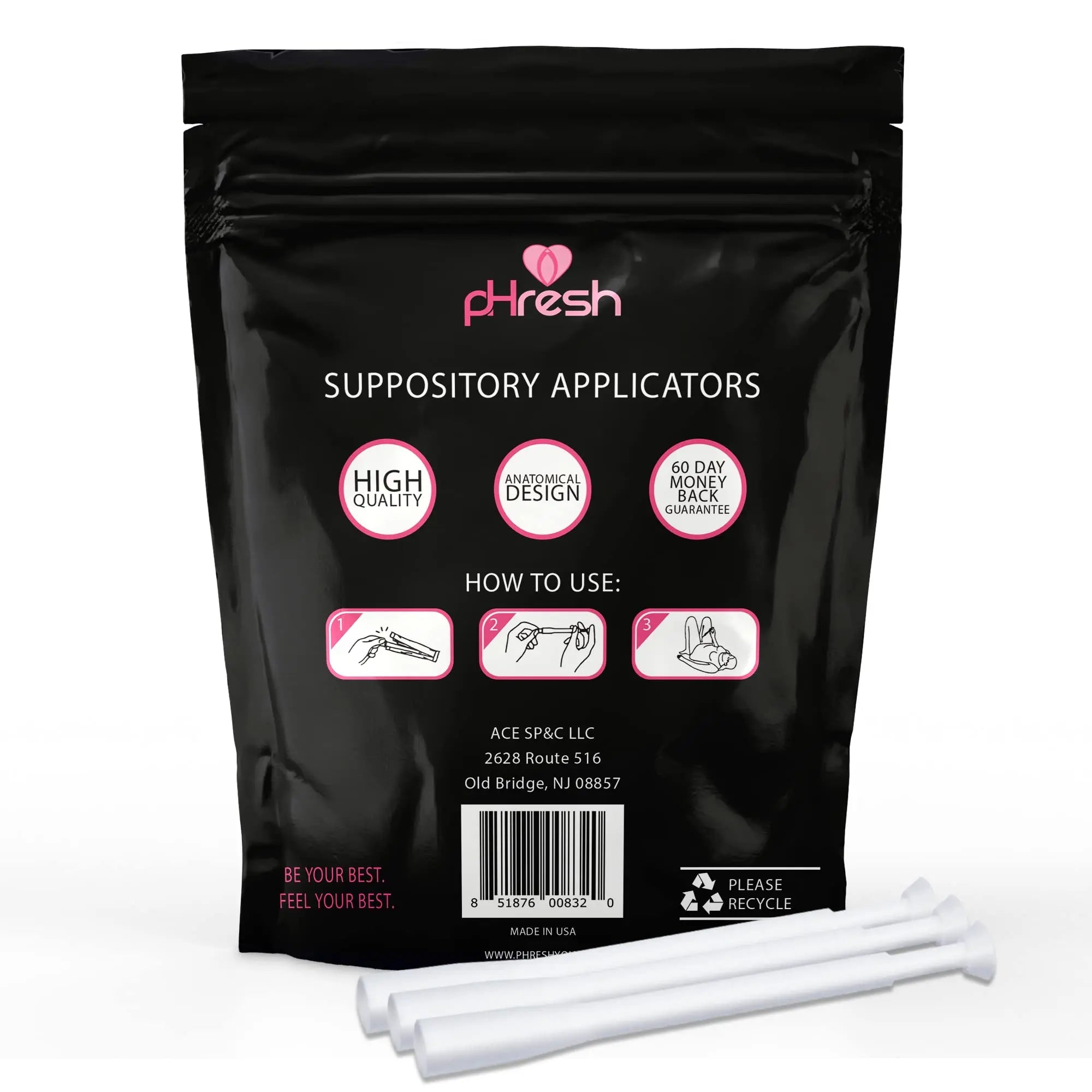 ACE NUTRITION pHresh Vaginal Suppository Applicators – Pack of 30 Individually Wrapped Disposable ACE NUTRITION Au supplements