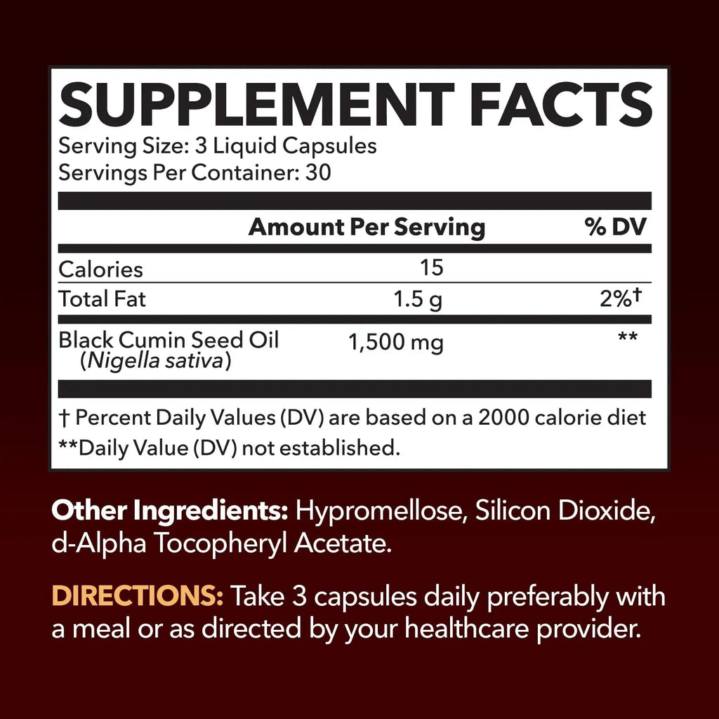 Black Seed Oil Nigella Sativa Cold-Pressed Capsules | 1500mg Black Cumin Seed Oil HAVASU NUTRITION Au supplements