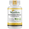 Vegan Vitality Multivitamins & Minerals for Women and Men with High Strength Vitamin B12, D3 & K2. 180 Vegan Multivitamin Tablets - 6 Months Supply