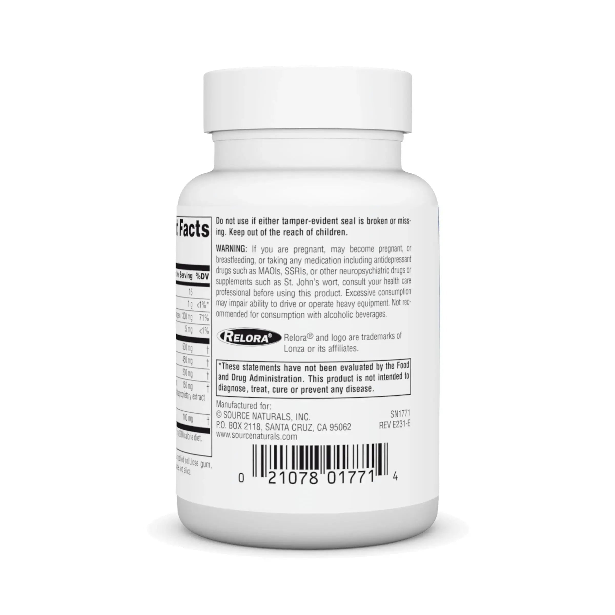 Source Naturals Serene Science Theanine Serene with Relora, Magnesium and GABA - 30 Tablets Source Naturals Au supplements