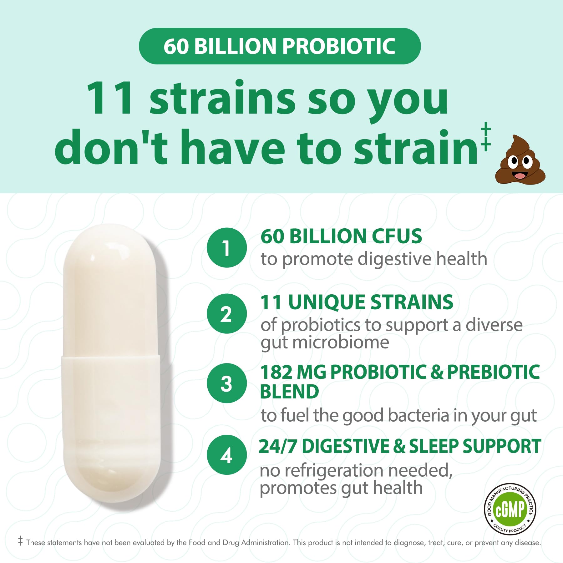 BioJhchang Probiotics Supplements 60 Billion CFUs 11 Diverse Strains Natural Prebiotics for Immune, Digestive Gut Health Supports Occasional Constipation Diarrhea Gas Bloating for Women & Men BioJhchang Au supplements