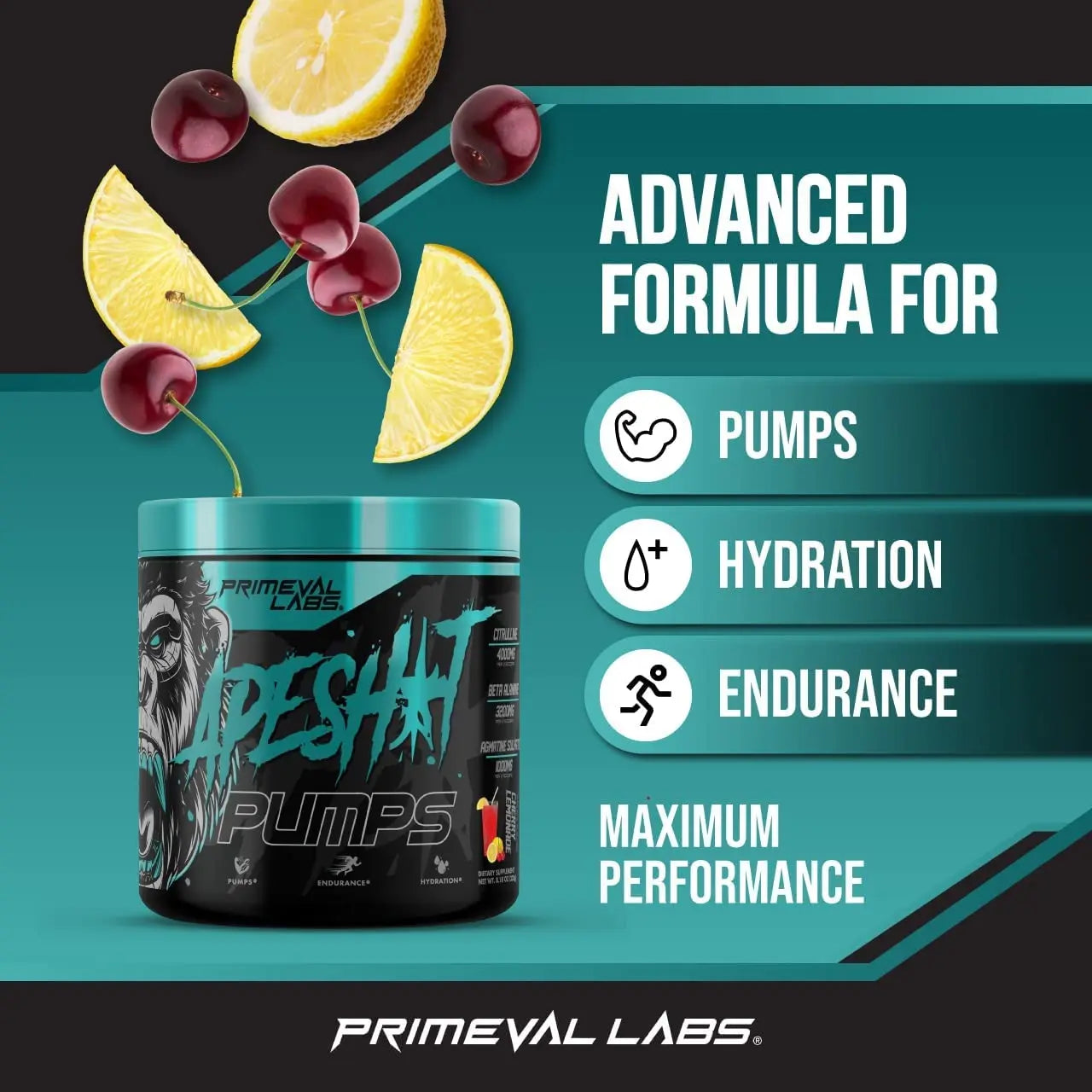 Primeval Labs Ape Pumps Natural Pre Workout Powder | Caffeine Free Preworkout Primeval Labs Au supplements
