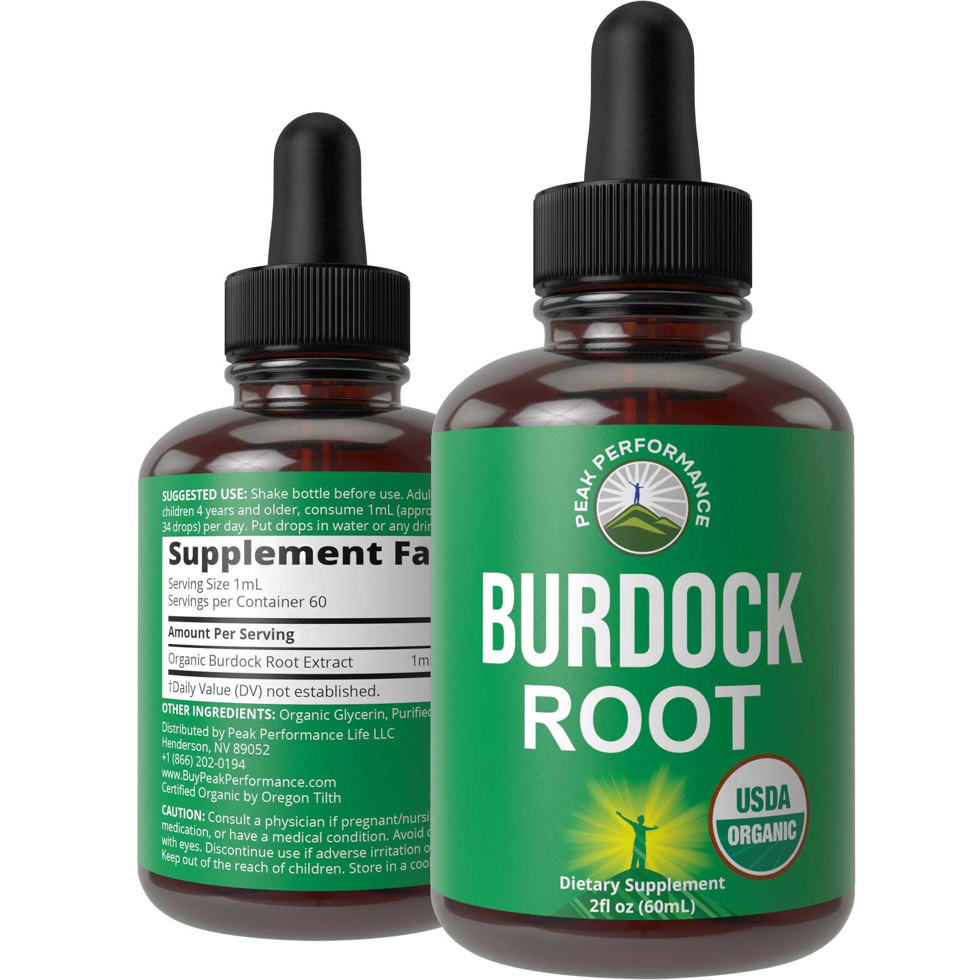 Peak Performance USDA Organic Burdock Root Liquid Drops Supplement. Vegan Extract Tincture for Women and Men. Organic Burdock Root Oil Herb. Zero Sugar, Gluten Free Supplements Peak Performance Au supplements