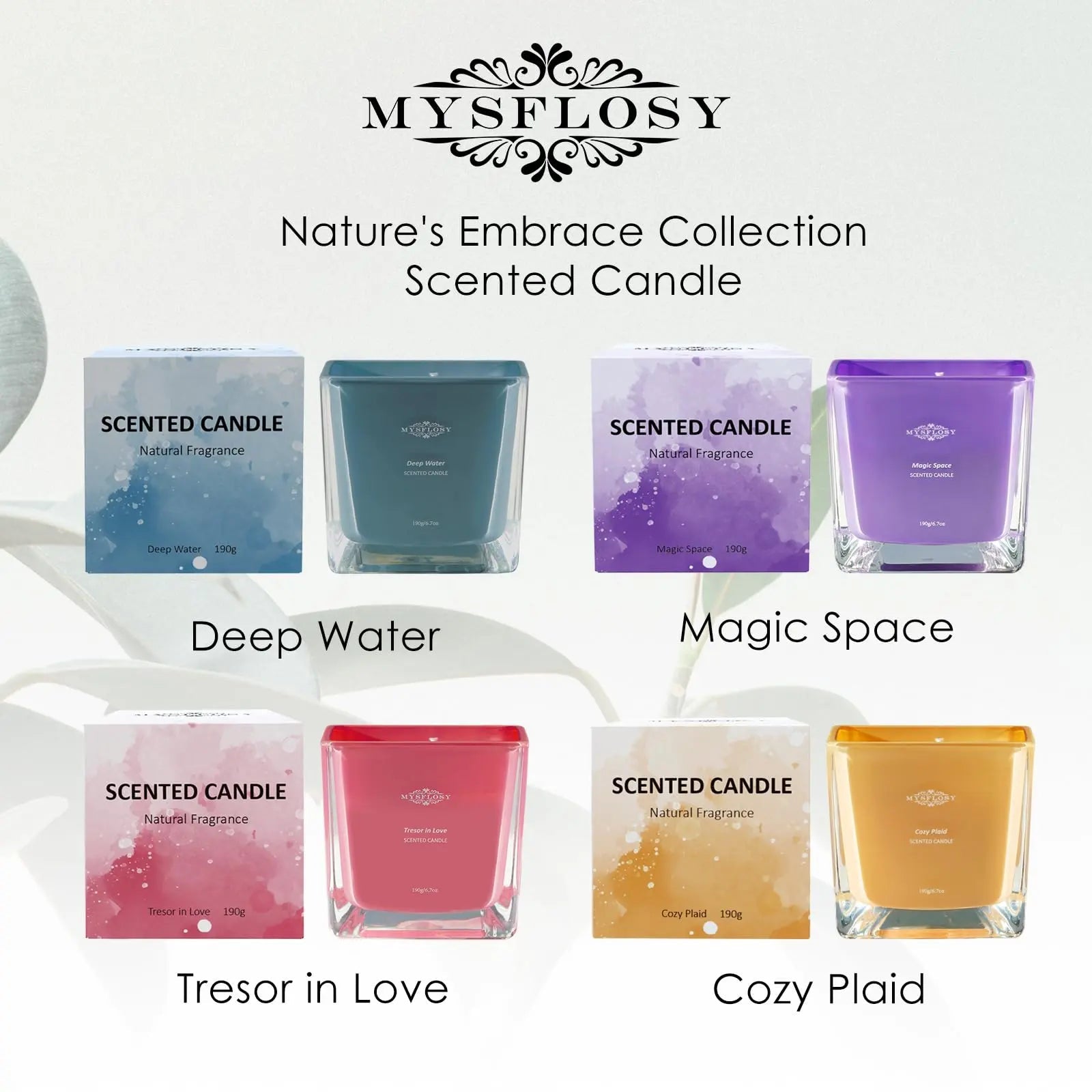 Mysflosy Soy Aromatherapy Candle, 40 Hour Burn time, Scented Candles with Floral and Fruity Scents Mysflosy Au supplements