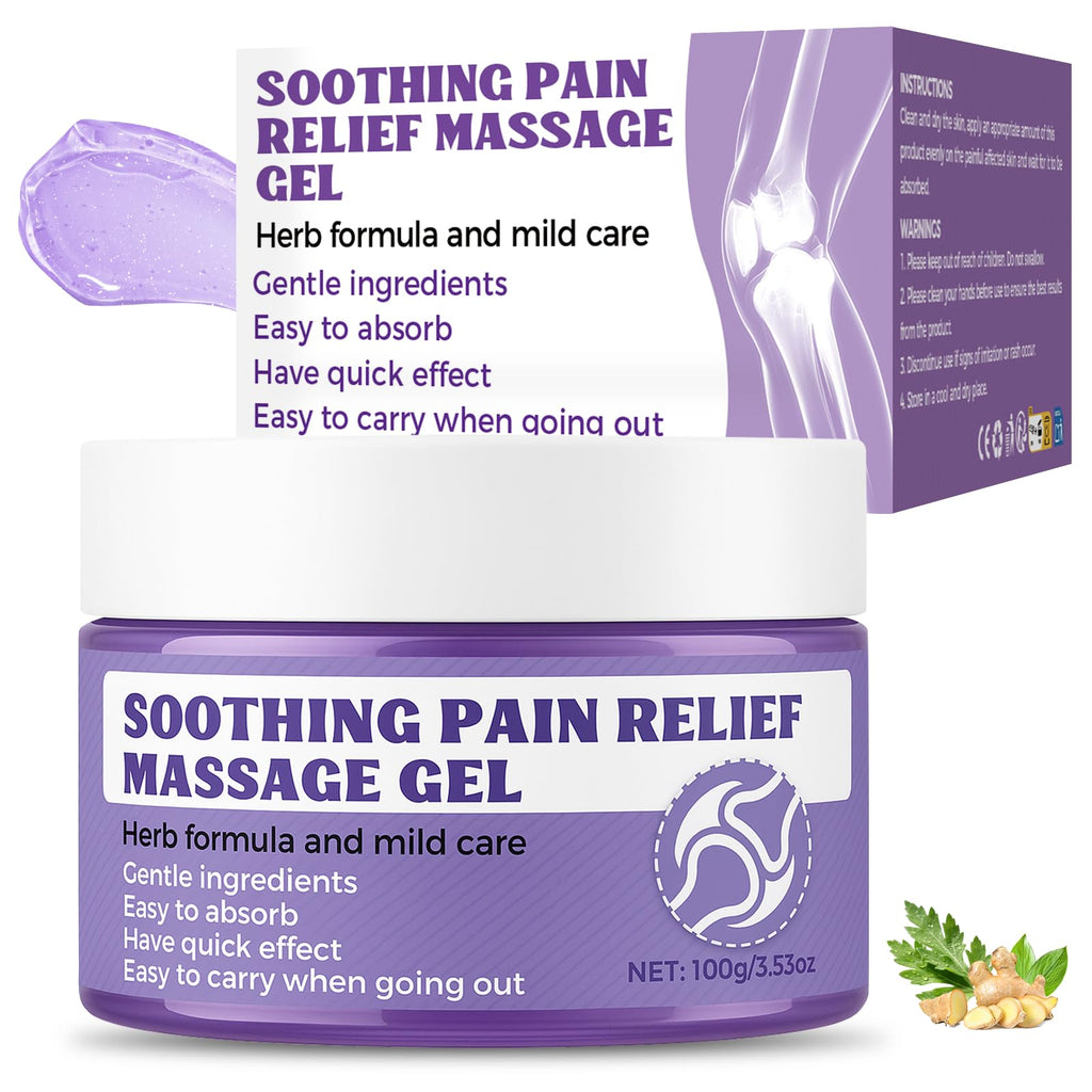 Soothing Massage Gel (100g) - Joint Relief Purple Gel, Natural Ingredients Soothing Relief Cream, Fast-Absorbing Jointgel Cream for Soothing Joint, Shoulder, Knee, Back, Lumbar & Muscle Stiffness Vereclue Au supplements