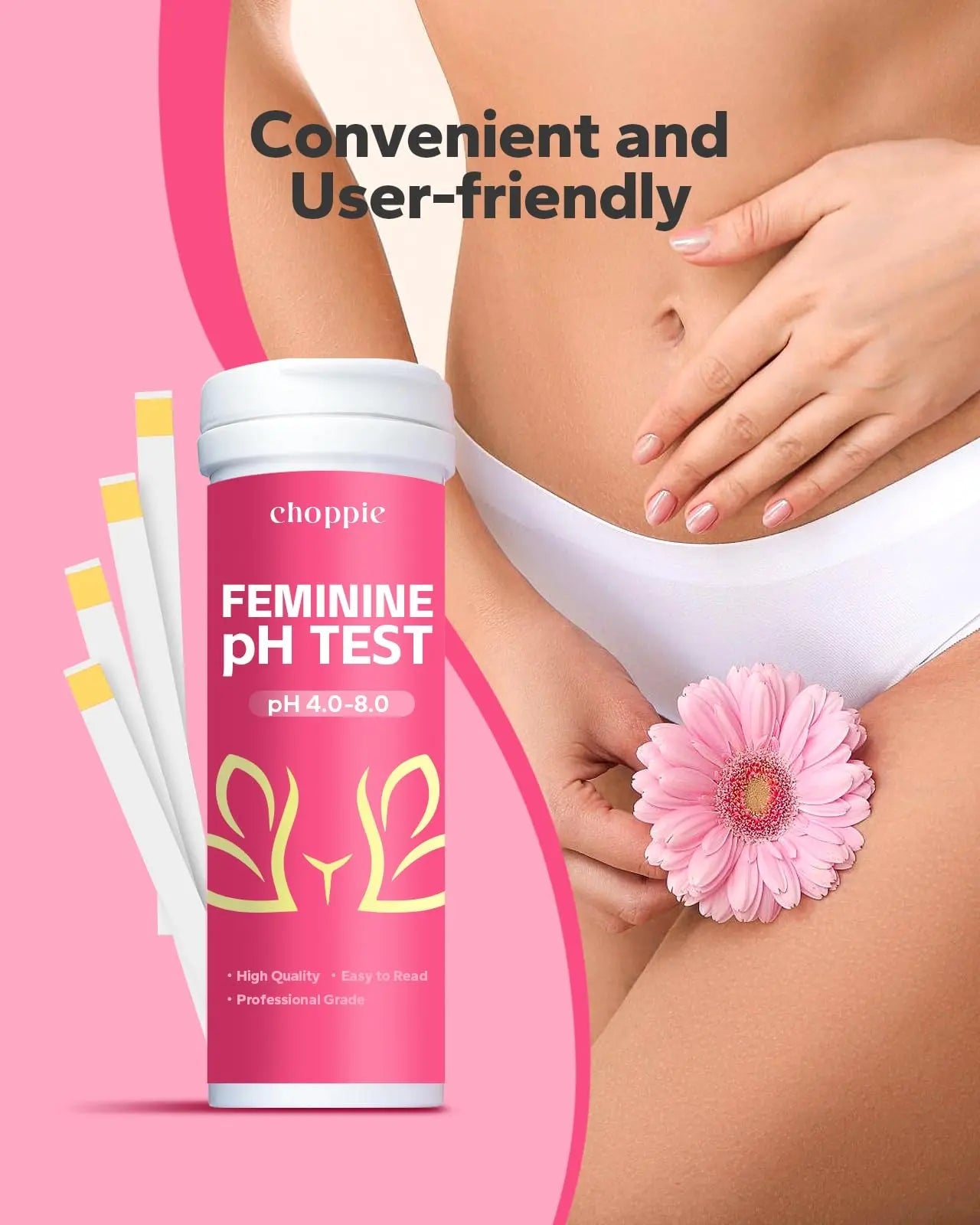 Choppie Vaginal Health pH Test Strips (50 Strips), pH Balance Test Strips for Women, Vaginal pH Test Strips Choppie Au supplements