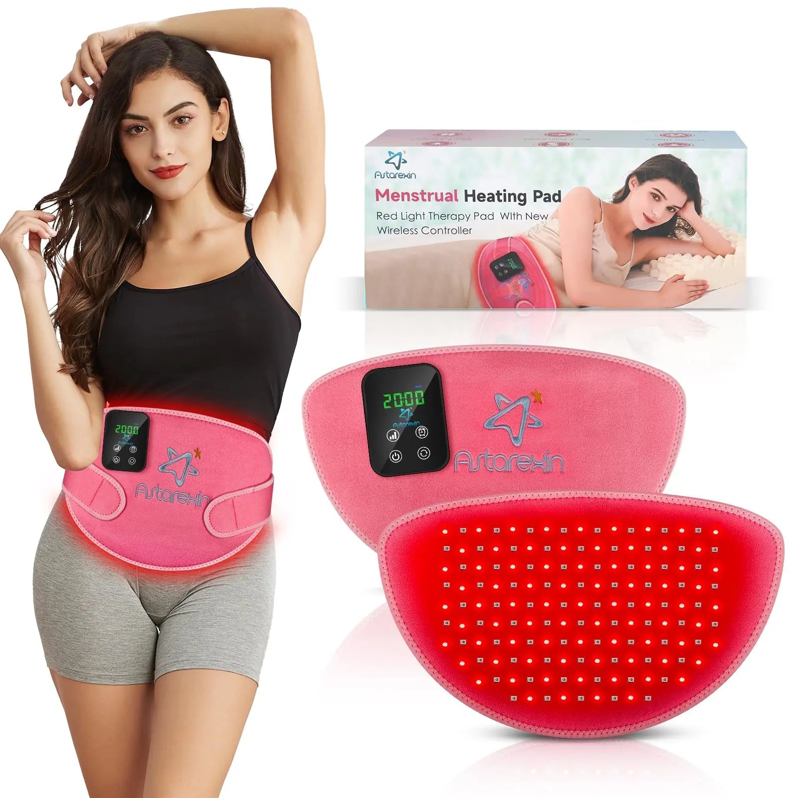 Red Light Therapy Belt Pad: Near Infrared Lamp Pain Relief 156 LEDs Wrap Body Heating Pads Astarexin Au supplements