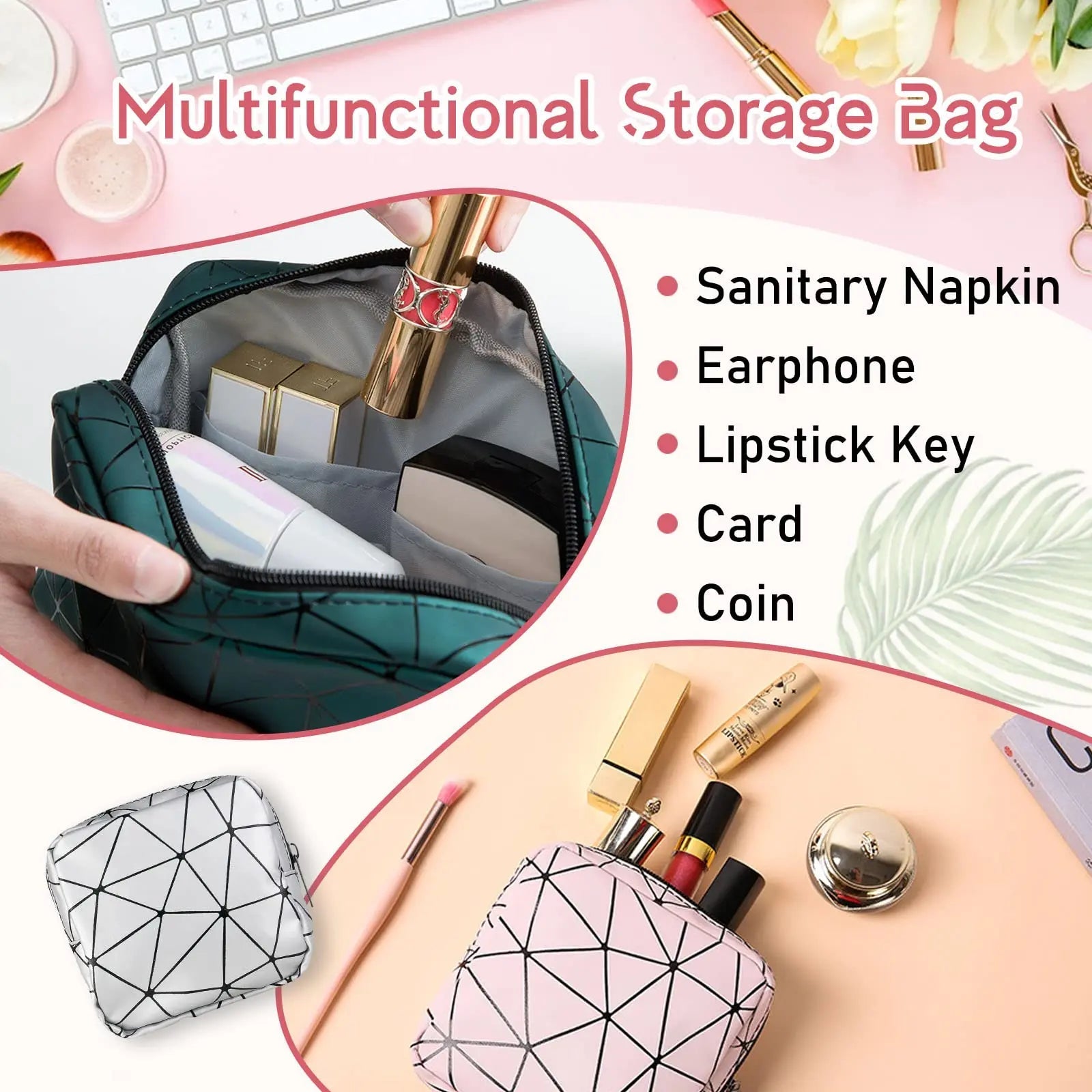 Sanitary Napkin Storage Bags 4PCS Menstrual Cup Pouches Nursing Pad Holder Tampon Bags Bisanzoya Au supplements