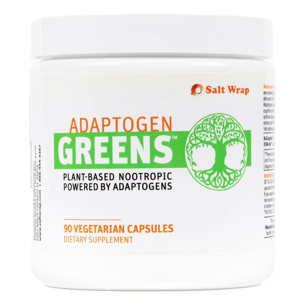SaltWrap Adaptogen Greens - Mind-Body Resilience Formula - Caffeine-Free Nootropic for Stress, Focus, and Cognitive Performance - 90 Capsules SaltWrap Au supplements