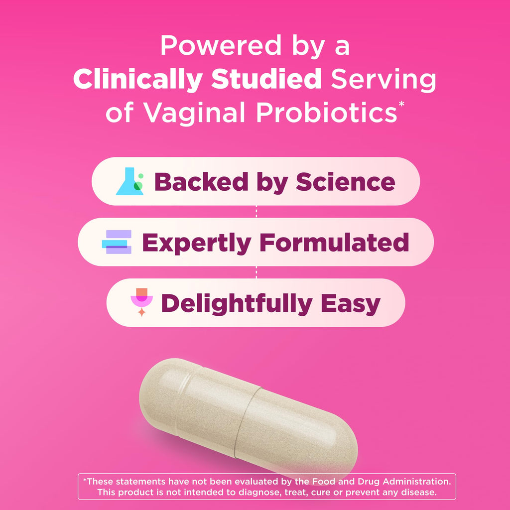 OLLY Happy Hoo-Ha Capsules, Probiotic for Women, Vaginal Health and pH Balance, 10 Billion CFU, Gluten Free - 25 Count OLLY Au supplements