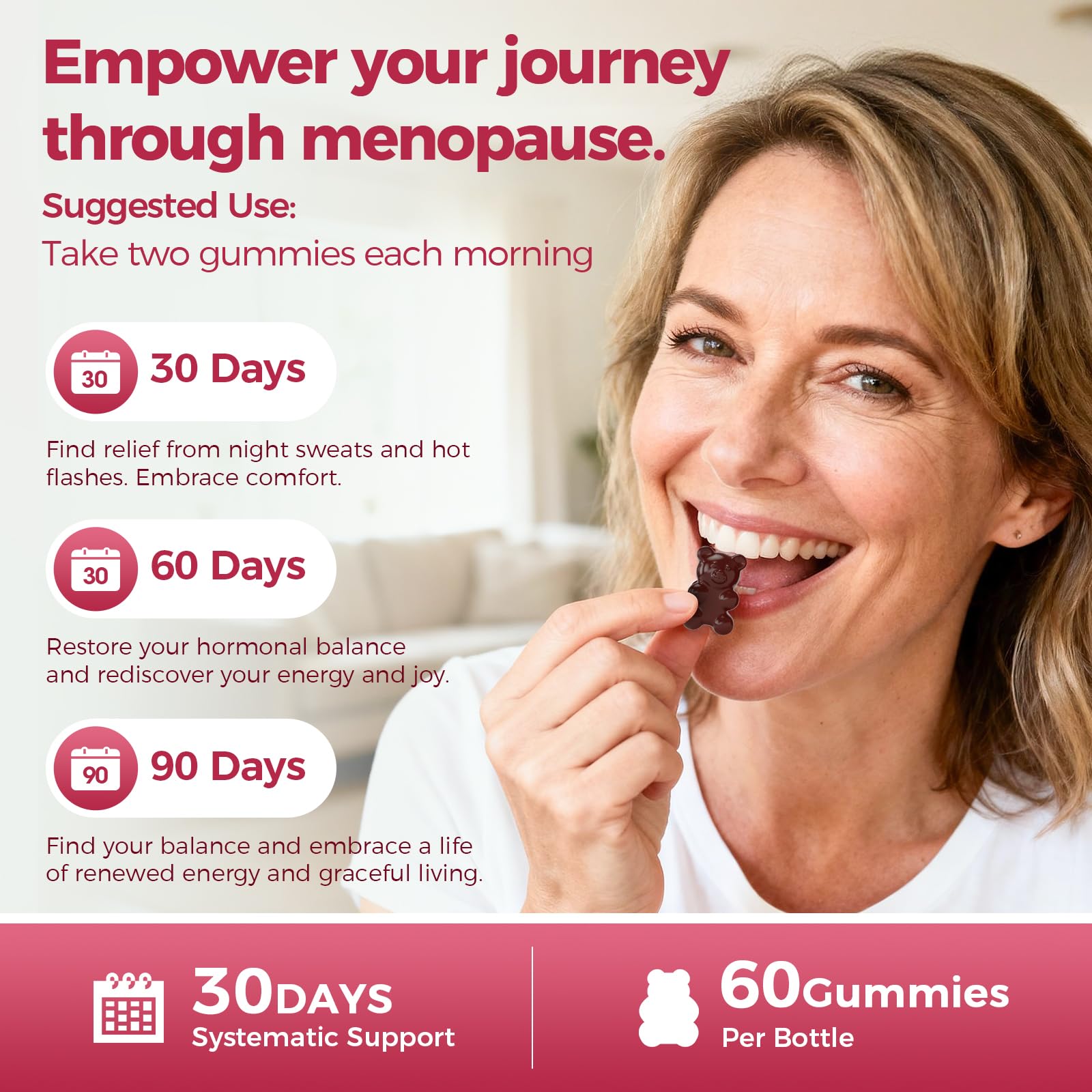 GREENPEOPLE Menopause Supplements for Women Gummies - 16-in-1 Dual Action Menopause Relief W/Black Cohosh, Vitex, Beef Organs for Hormone Balance, Hot Flashes, Night Sweats & Mood, Sugar-Free 60 CT GREENPEOPLE Au supplements