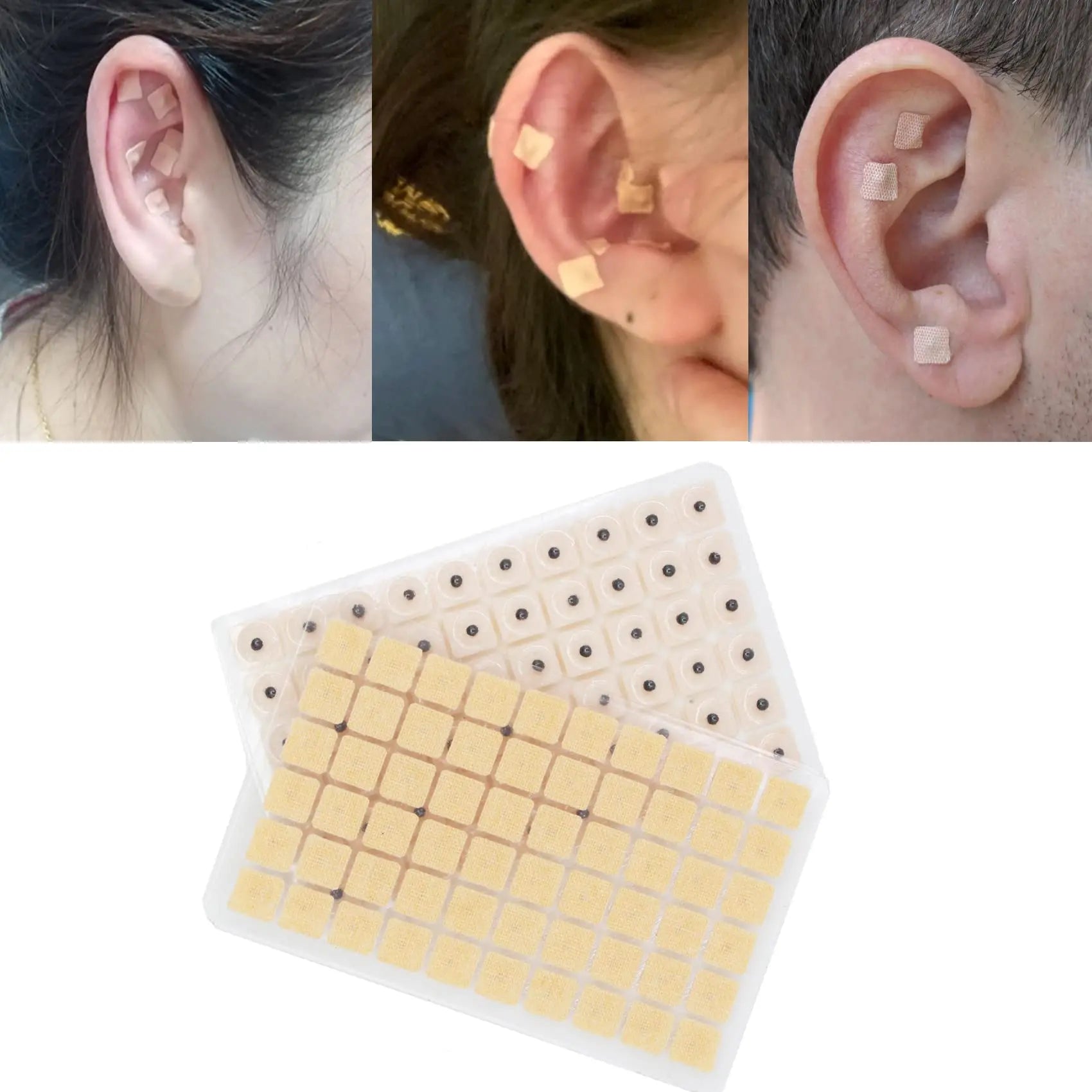 Ear Seeds Auricular Sticker kit,Acupuncture Kit Acupressure with Ears Seed 420 Pcs, Ear Chart, Tweezer Hedigon Au supplements