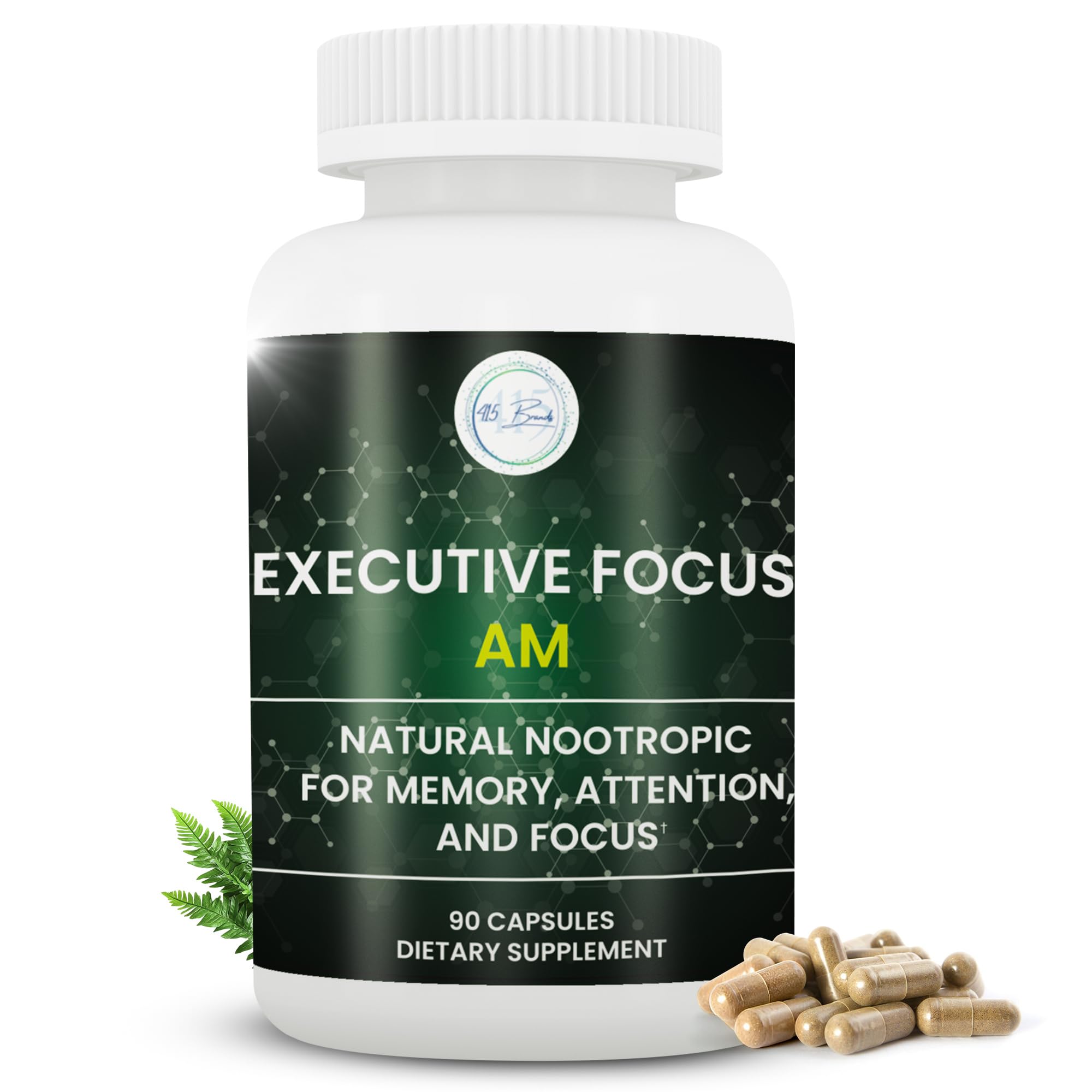 12-in-1 Natural Nootropic Brain Supplement for Memory and Focus, Nootropic for Men & Women, Brain Support Pill for Adults, Brain Vitamins - Focus 30 Day Supply Executive Focus Au supplements