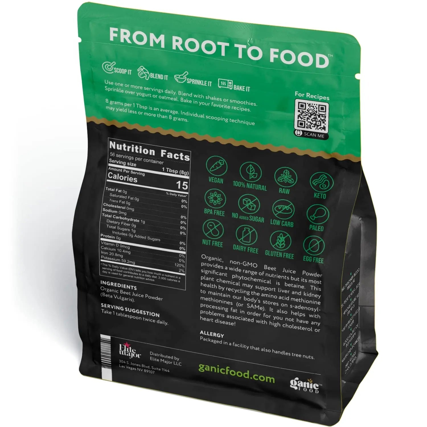 Ganic Food Organic Beet Root Juice Powder, 16 Ounces Ganic Food Au supplements