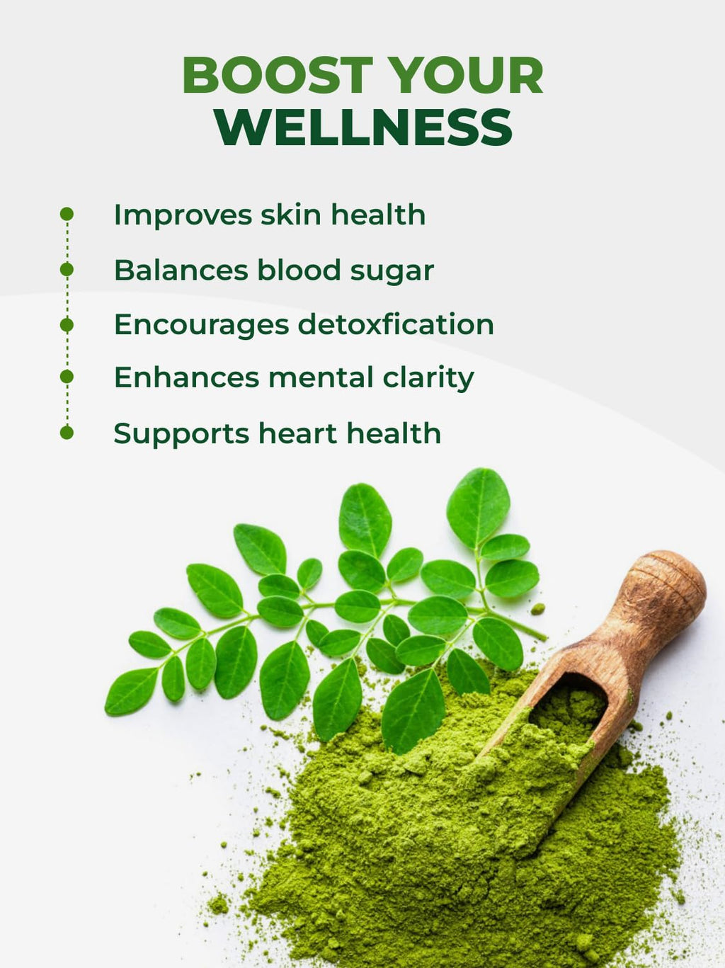 PURA VIDA MORINGA Organic Moringa Powder, Premium 100% Leaf Powder Single Origin - USDA Organic Moringa Oleifera Leaf