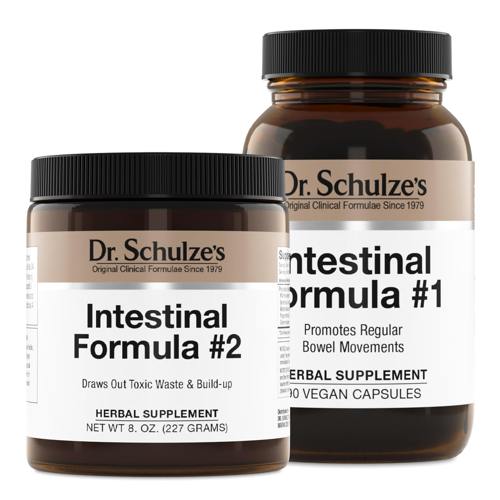 Dr. Schulze's Intestinal Formula #2 (8 Ounces) and Intestinal Formula #1 Capsules (90 Capsules) - Organic Herbal Supplements Dr. Schulze's Au supplements