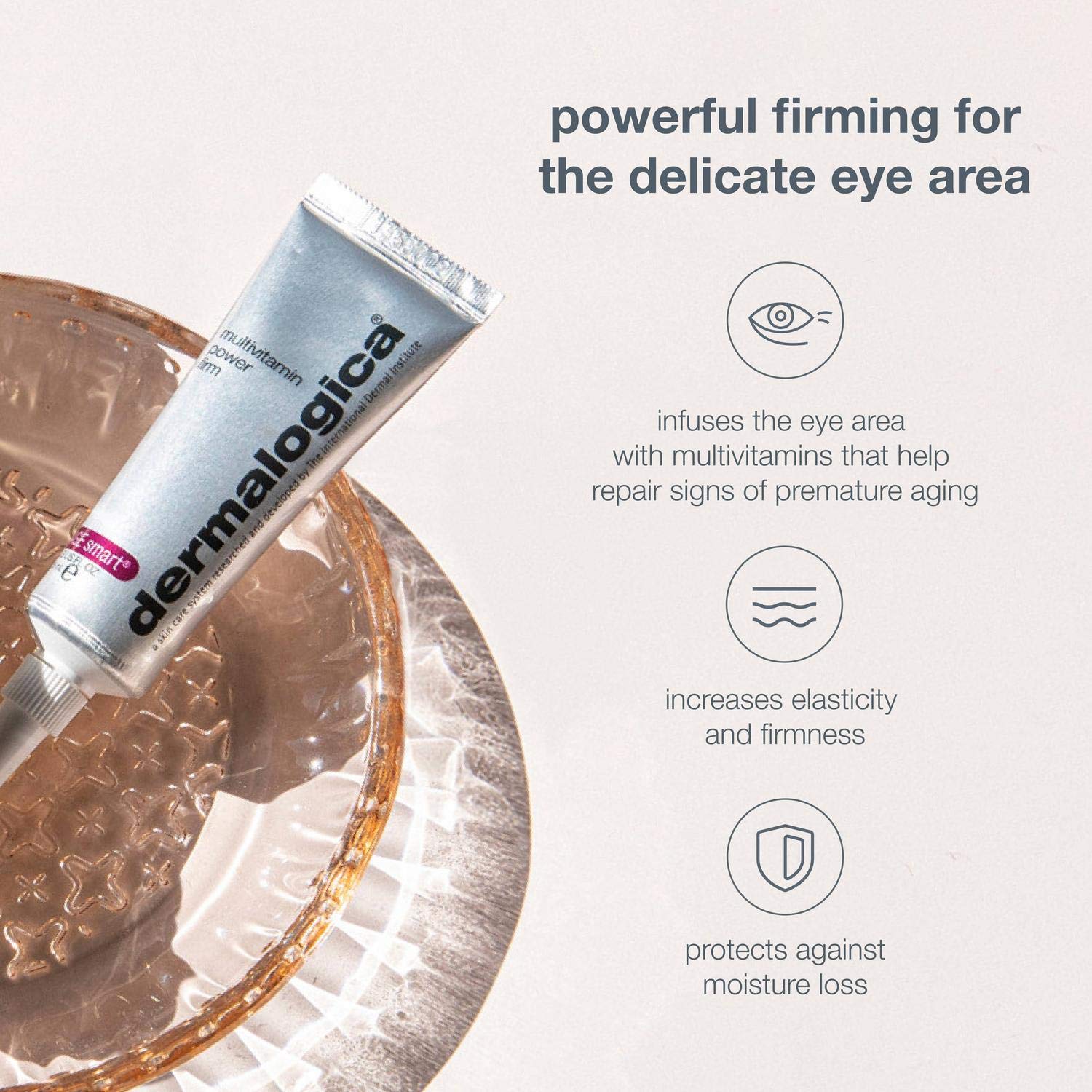 Dermalogica Multivitamin Power Firm Eye Cream with Antioxidant Vitamins, Anti-Aging Wrinkle Firming