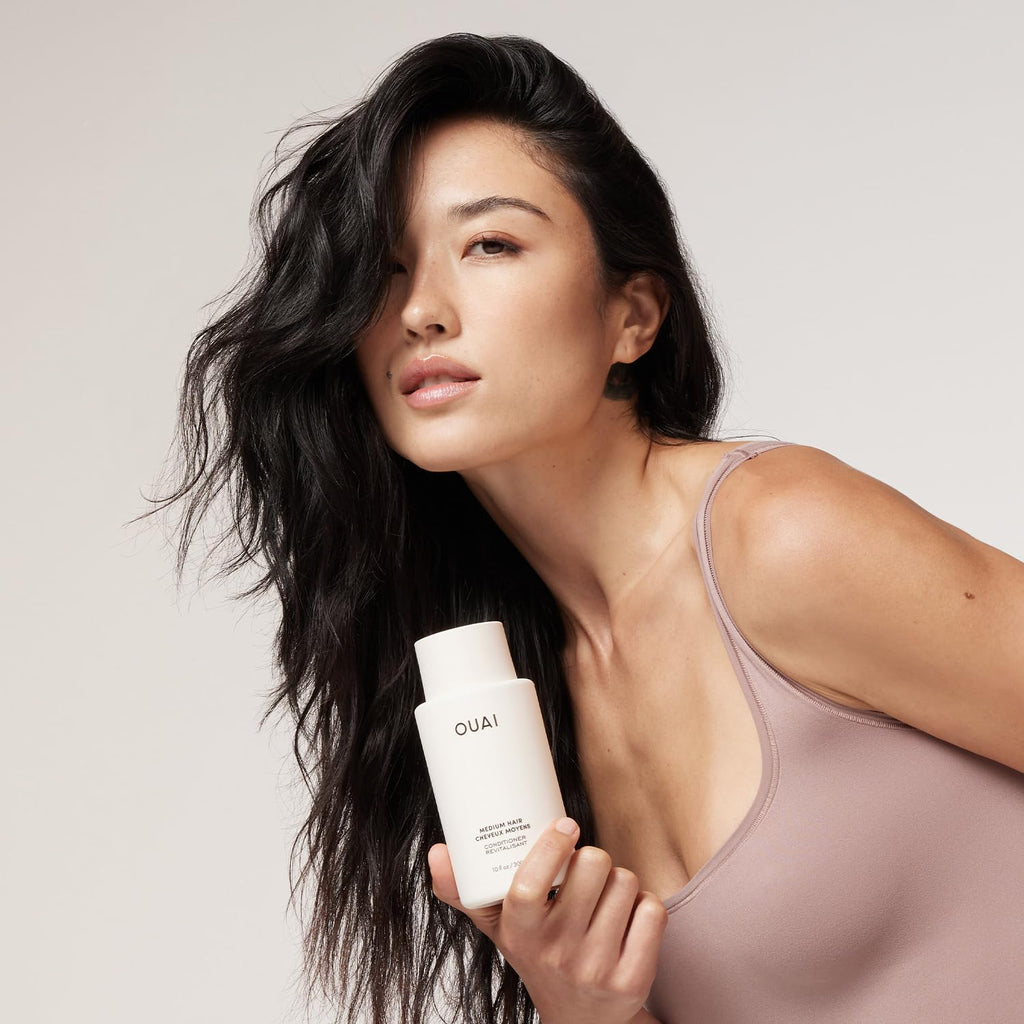 OUAI Medium Conditioner Refill - Hydrating Hair Conditioner with Coconut Oil, Babassu Oil, and Keratin - Strengthens, Repairs and Adds Shine - Paraben and Phthalate Free Hair Care Products (32 Oz) OUAI Au supplements