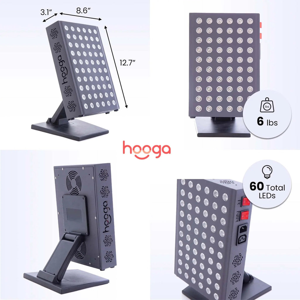 Hooga Red Light Therapy 660nm 850nm Red Near Infrared, Dual Chip Flicker Free LEDs, PRO Series hooga Au supplements