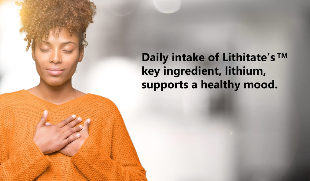 lithitate Lithium Aspartate 10mg | Supports Cognitive Function & Brain Health with Aging | NSF Certified | Promotes Mental Clarity, Healthy Mood & Longevity