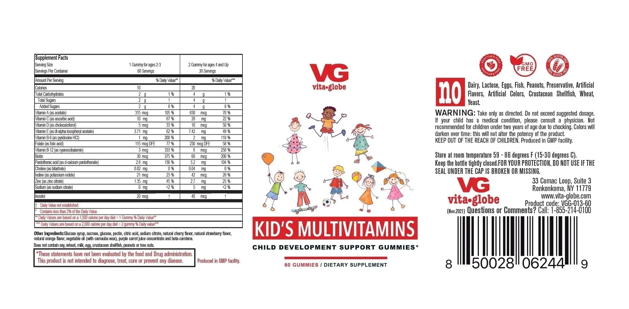 VITA GLOBE Kids Complete Multivitamin Gummies – with Vitamins A, C, D, E, B6 & B12 | Daily Immune, Growth & Wellness Support | VITA GLOBE Au supplements