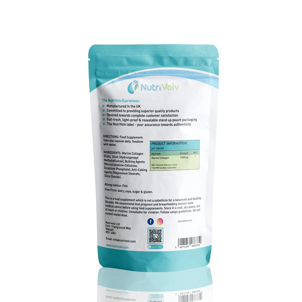 Nutrivolv Collagen Marine (1000mg) Supplement for Skin , Anti Ageing Nutrivolv Au supplements