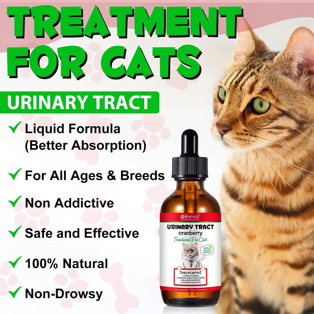 Cat Urinary Tract Infection Treatment, Cat UTI Treatment Drops Supports Bladder, Kidney Stone, Cranberry Kidney Bladder Support Supplement, Chicken Flavor, 60ml BTQAFVZT Au supplements
