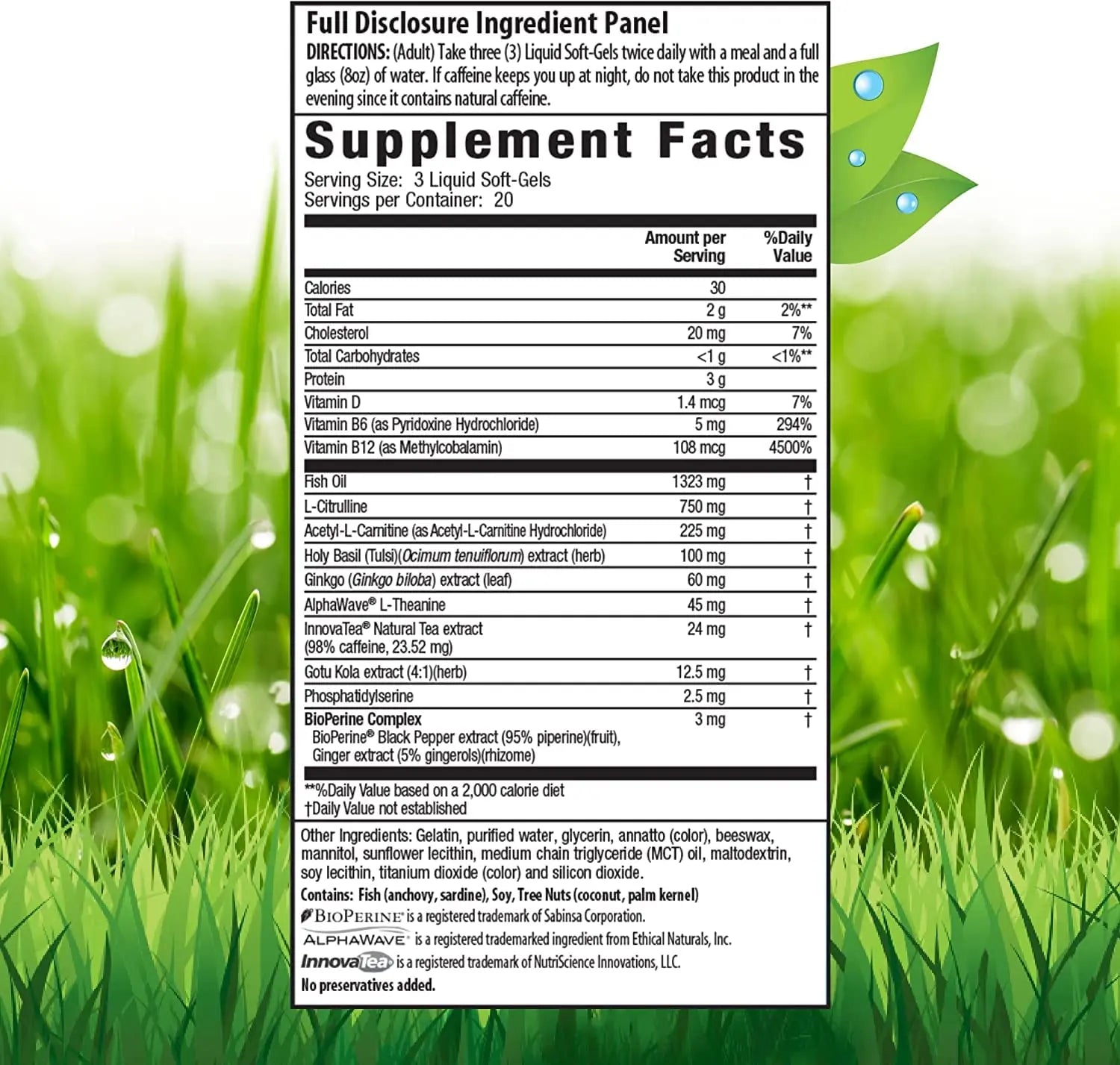 Irwin Naturals Brain Awake Max3 + Nitric Oxide Booster 60 Count with Pill Case Irwin Naturals Au supplements