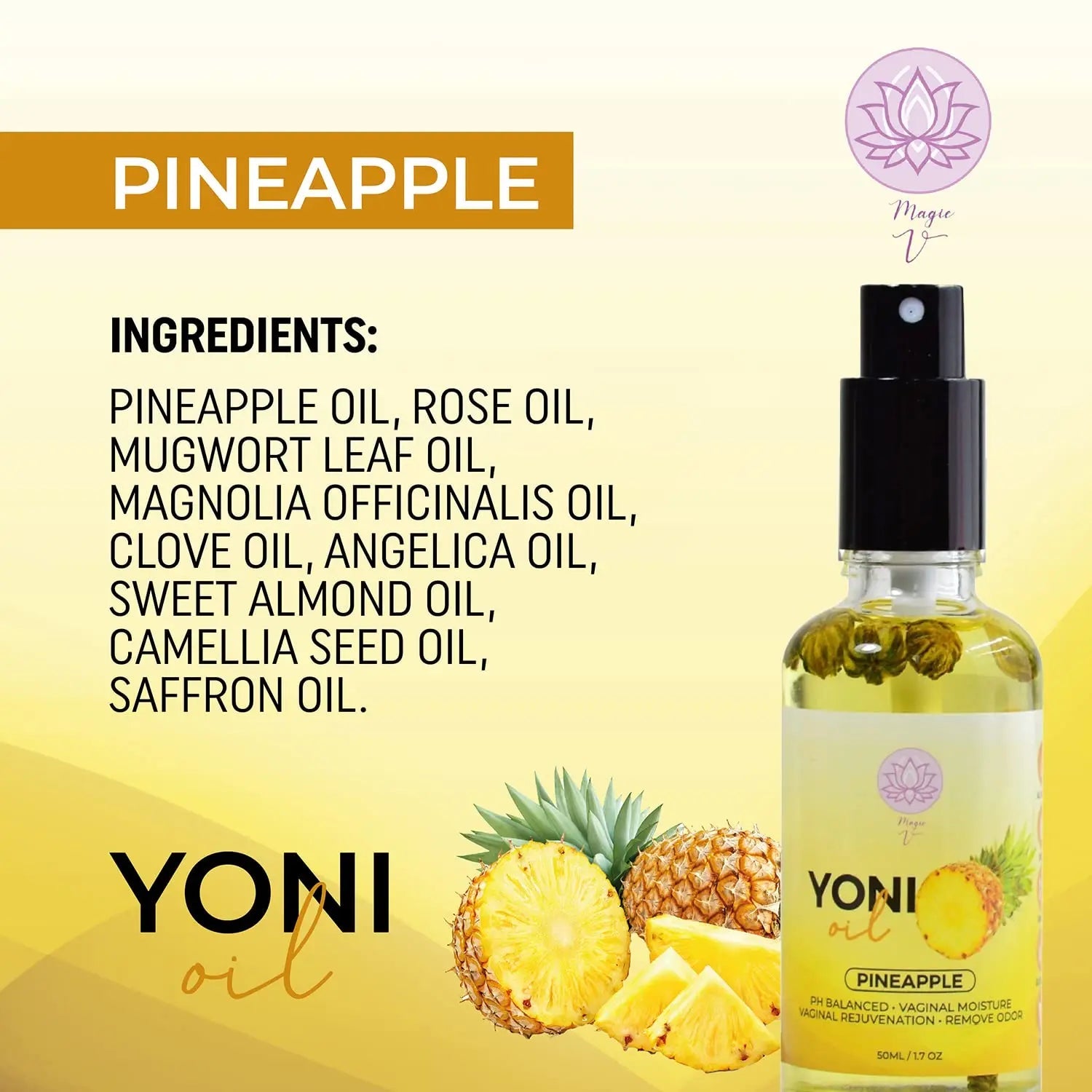 Magic V Steam V Yoni Oil Spray Organic Feminine Oil Vaginal Moisturizer For Wetness Magic V Steam Au supplements
