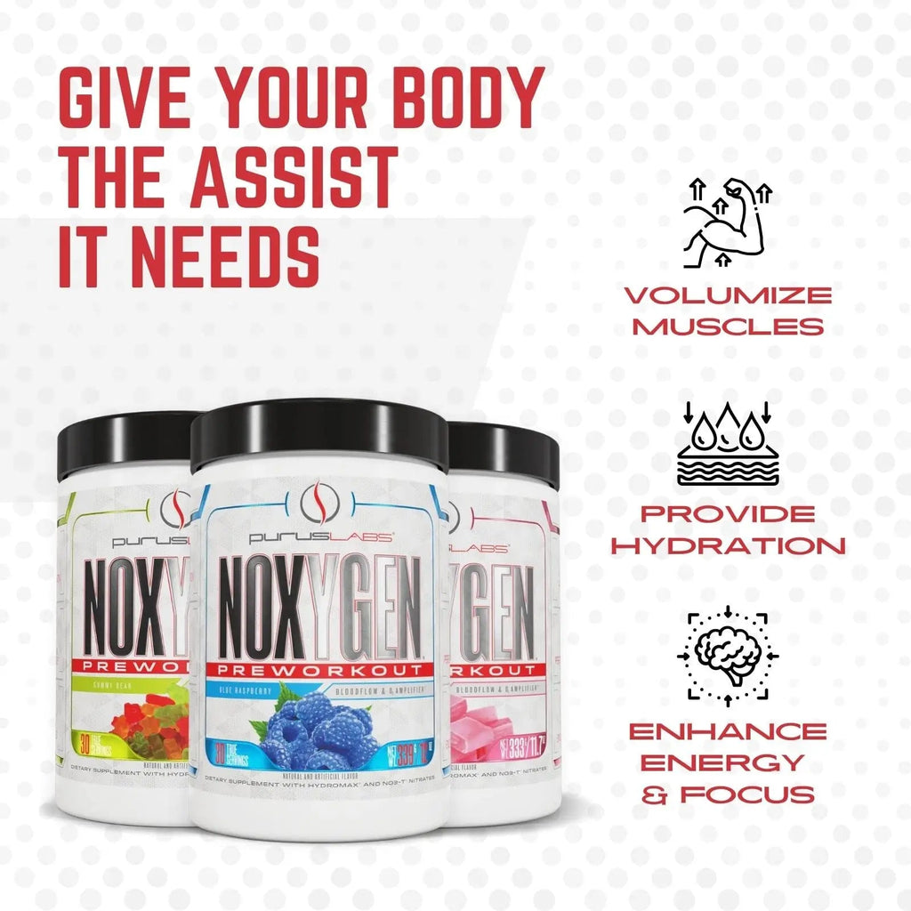 Purus Labs NOXYGEN PREWORKOUT Powder, 30 Servings (Blue Raspberry) Purus Labs Au supplements