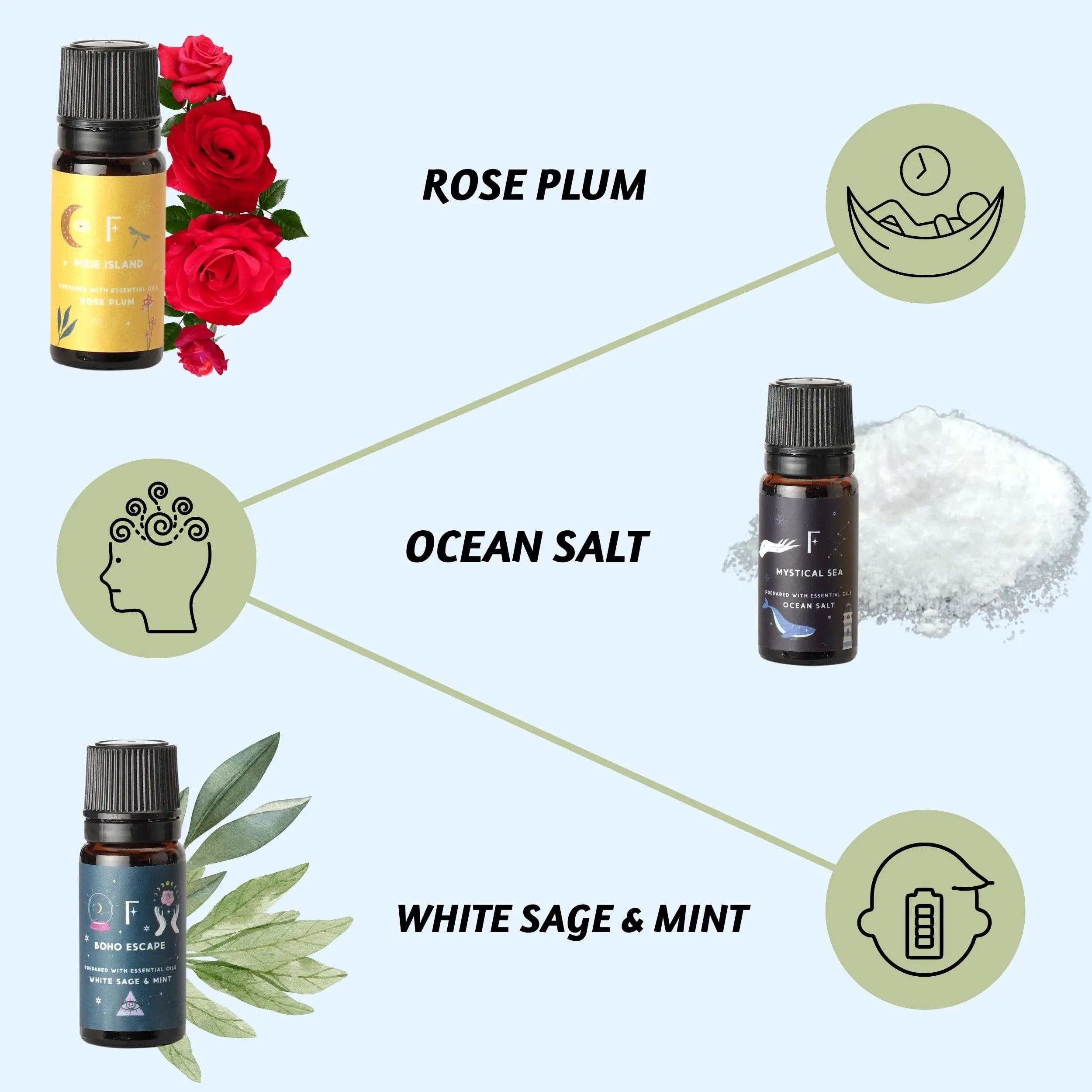 Folkulture Essential Oil Set for Diffuser, Set of 6, Aromatherapy Diffuser Oil Scents for Home Folkulture Au supplements
