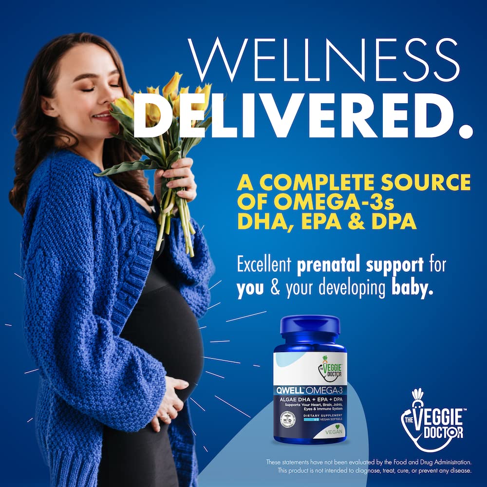 Vegan Omega 3 Supplement – Algae Omega 3 with DHA EPA DPA – Vegan Capsules from Algal – Fish Oil Alternative – Plant-Based Algae Oil Formula – Non-GMO