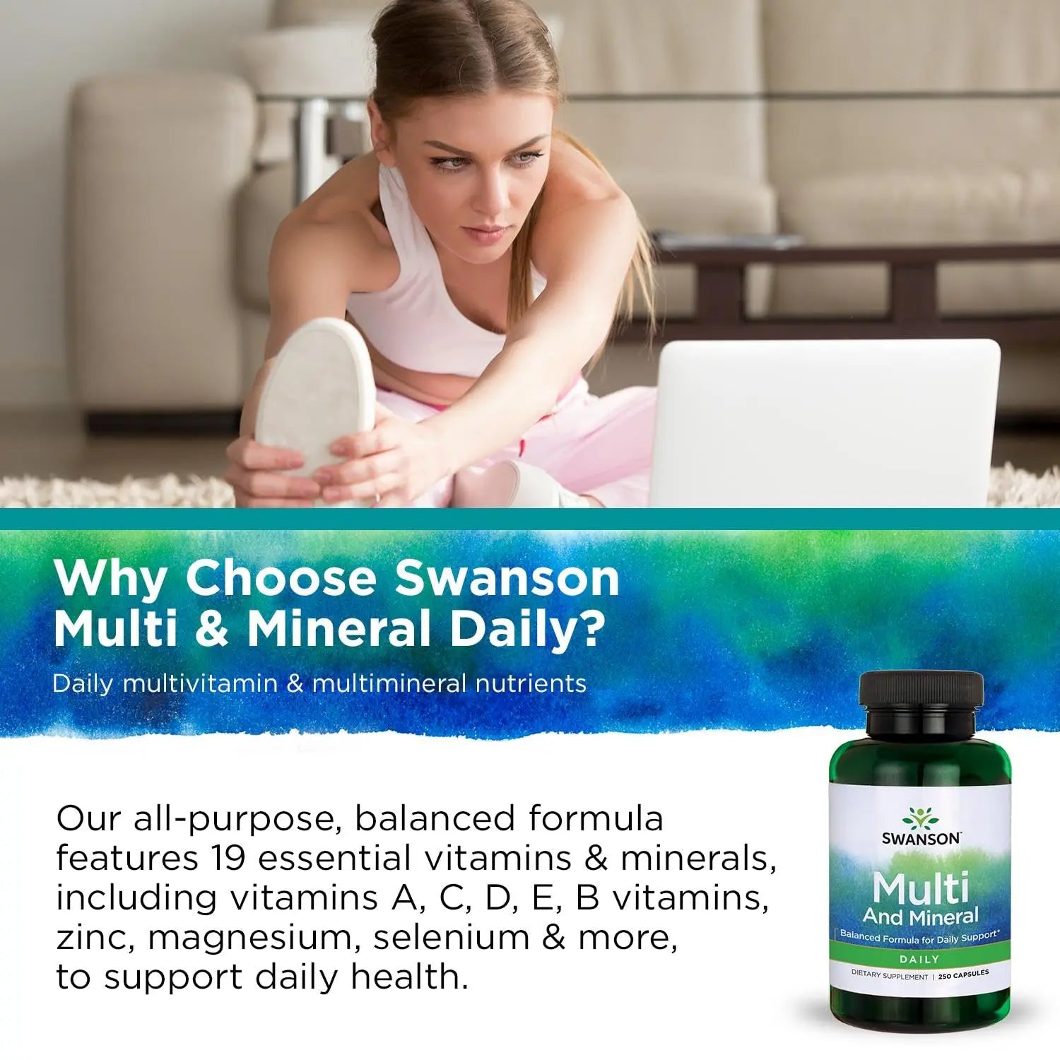 Swanson Multi and Mineral Daily Men's Women's Multivitamin Multimineral Health Supplement 250 Capsules (Caps) Swanson Au supplements