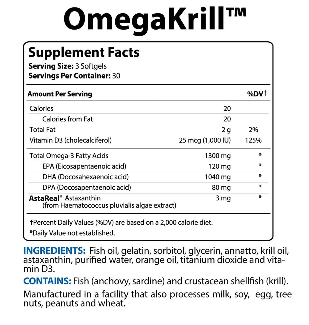 BioTrust OmegaKrill EPA & DHA Omega 3 Supplement, Fish and Krill Oil to Provide Bio TRUST Au supplements