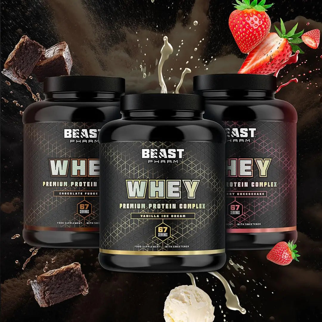 Beast Pharm | WHEY Protein Powder | 2.01kg/67 Servings | Vanilla Ice Cream Beast Pharm Au supplements