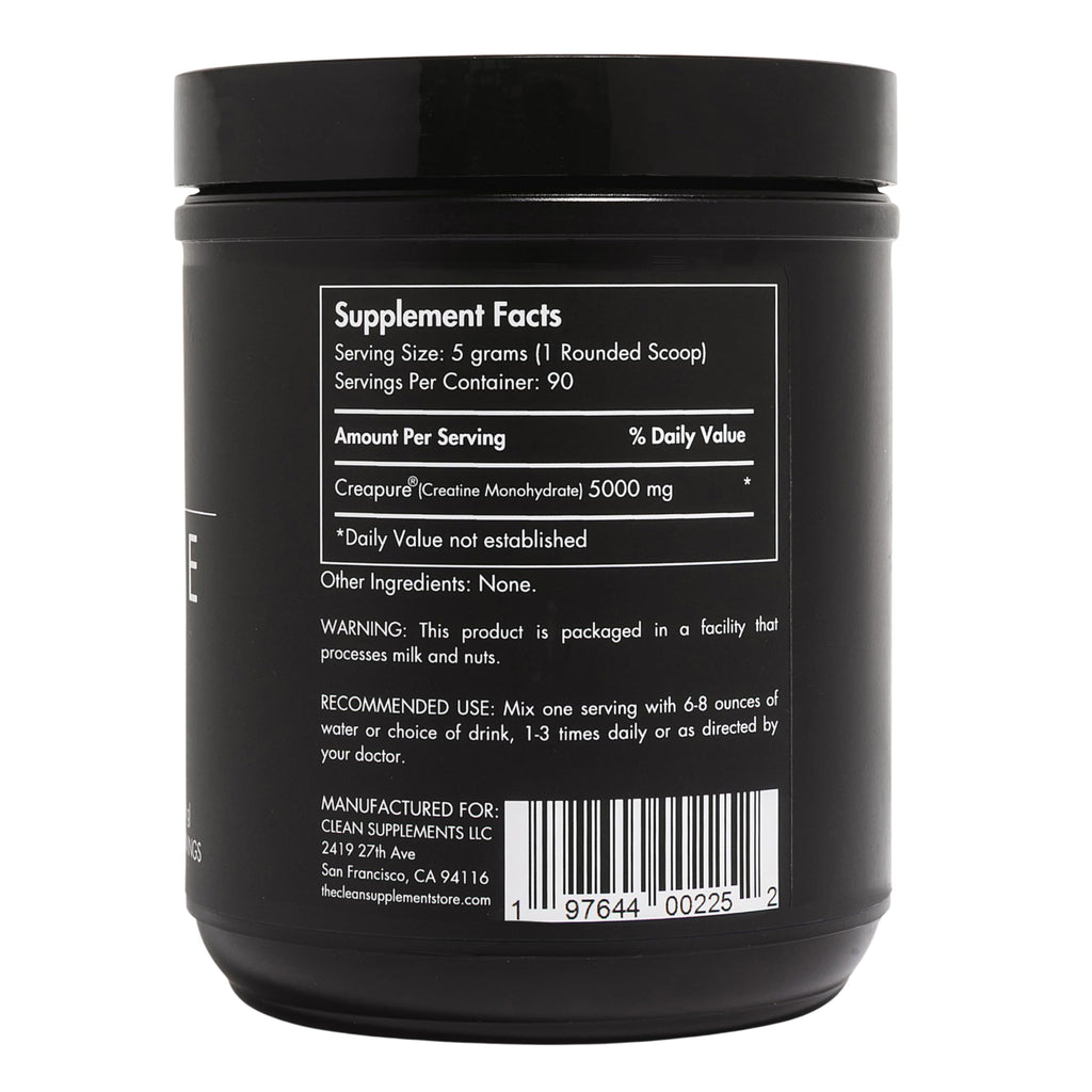 CLEAN Creatine - 100% Creapure® Creatine Monohydrate Powder for Muscle Health, Performance and Cognitive Support | 3rd Party Certified by NSF | 90 Servings | Unflavored | Vegan, Keto, and Gluten-Free CLEAN Au supplements