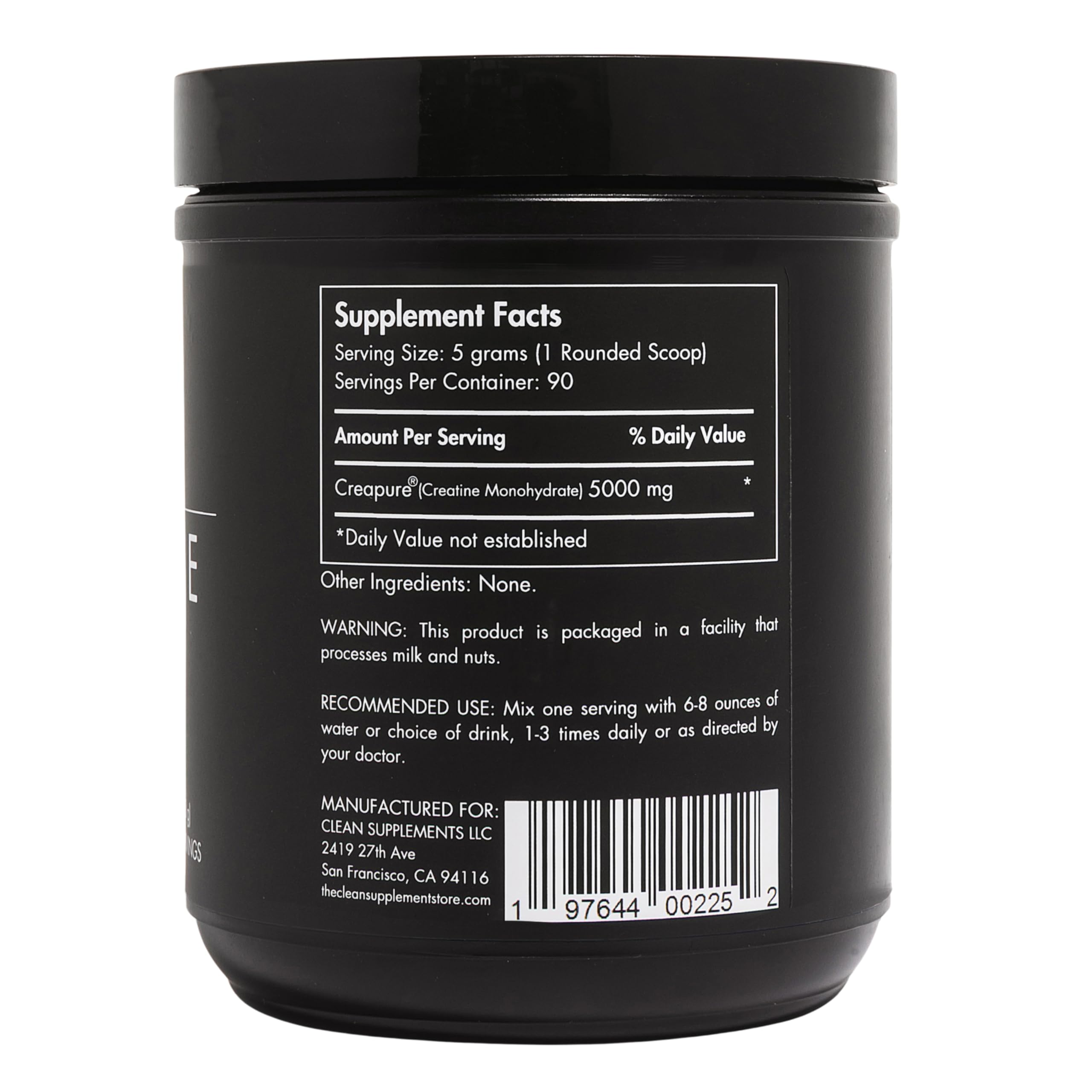 CLEAN Creatine - 100% Creapure® Creatine Monohydrate Powder for Muscle Health, Performance and Cognitive Support | 3rd Party Certified by NSF | 90 Servings | Unflavored | Vegan, Keto, and Gluten-Free CLEAN Au supplements
