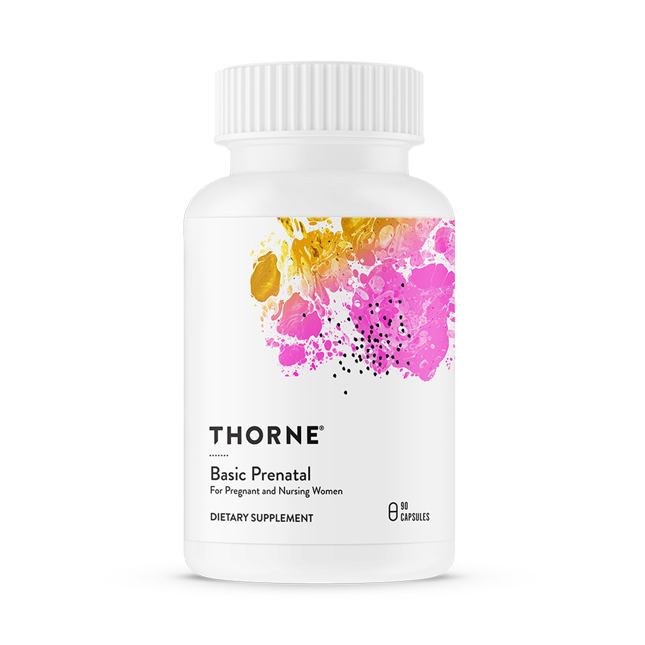 THORNE - Basic Prenatal - Well-Researched Folate Multi for Pregnant and Nursing Women Includes 18 Vitamins and Minerals, Plus Choline - Gluten, Dairy & Soy-Free - 90 Capsules - 30 Servings THORNE Au supplements
