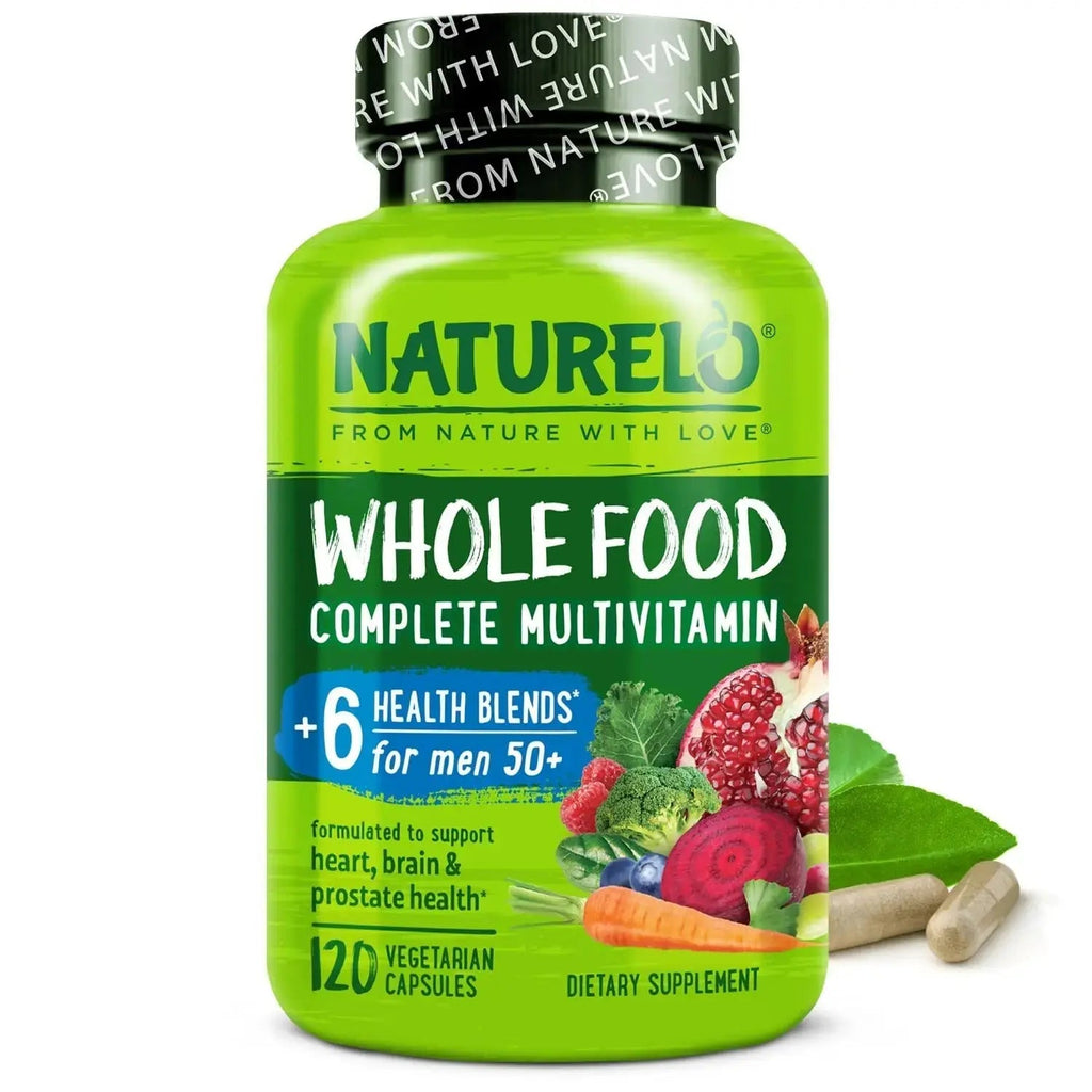NATURELO Whole Food Multivitamin for Men 50+ - with Vitamins, Minerals, Organic Herbal Extracts - Vegan Vegetarian NATURELO Au supplements