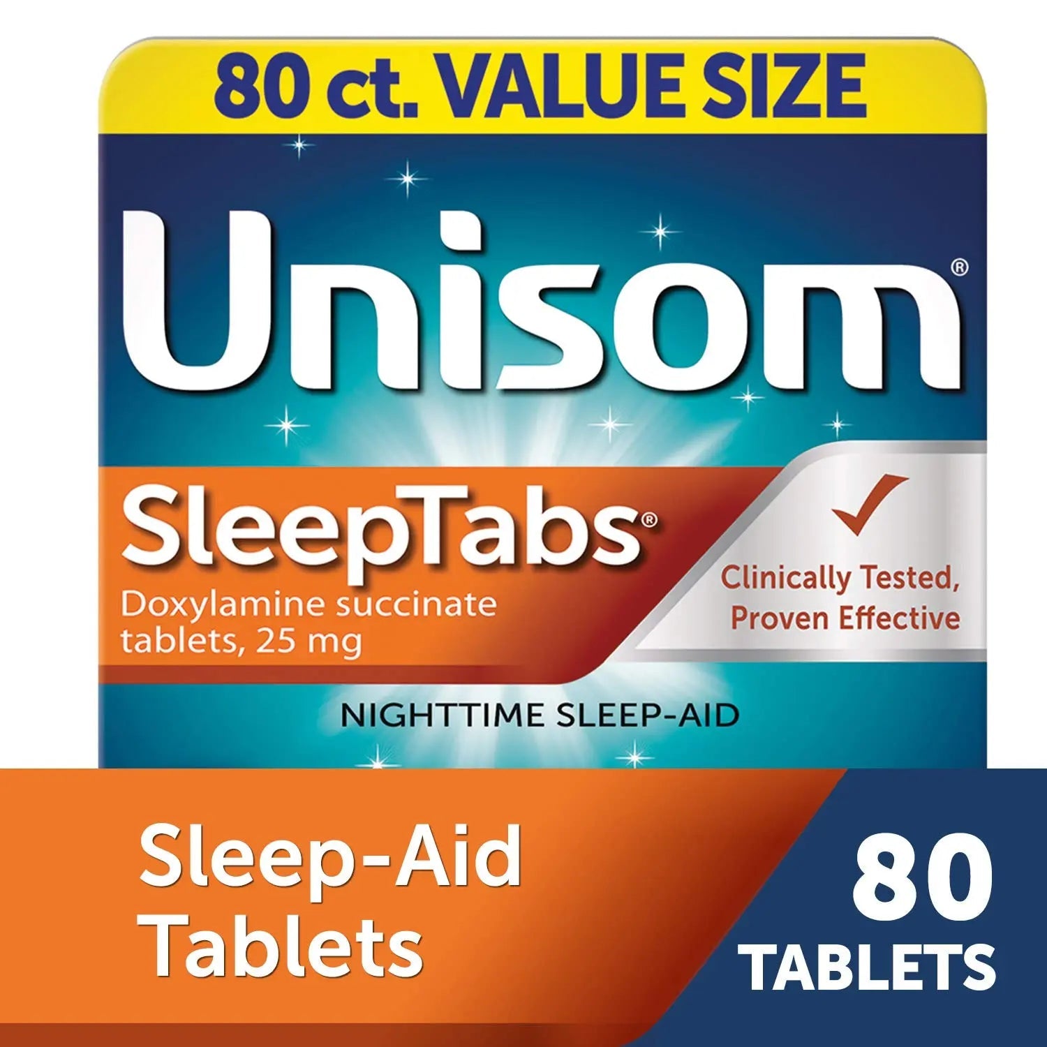 Unisom SleepTabs, Nighttime Sleep-aid, Doxylamine Succinate, 80 Tablets Unisom Au supplements