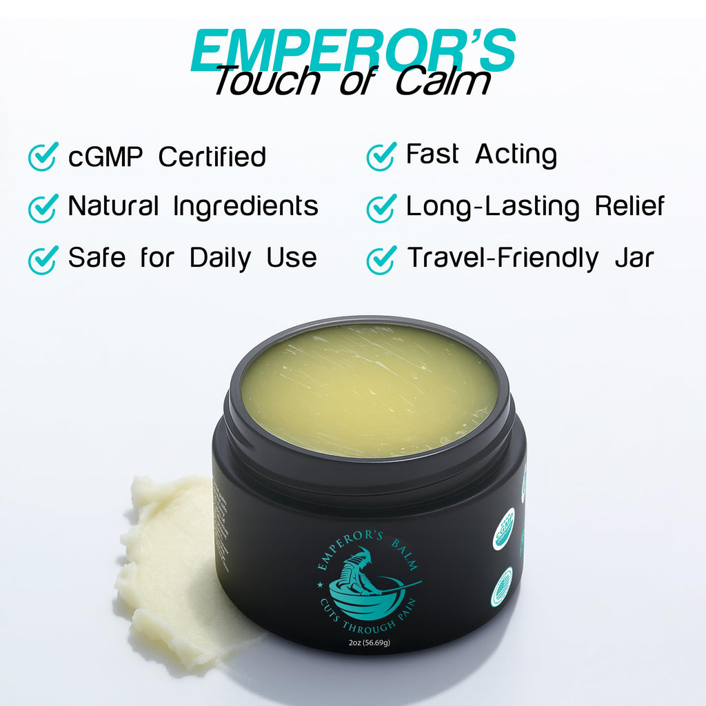 The Emperor's Balm Joint & Muscle Pain Relief Cream – Fast-Acting, Non-Greasy, Long-Lasting Natural Formula – Soothing Rub for Back, Shoulder, Neck & Whole Body - 2oz The Emperor's Balm Au supplements