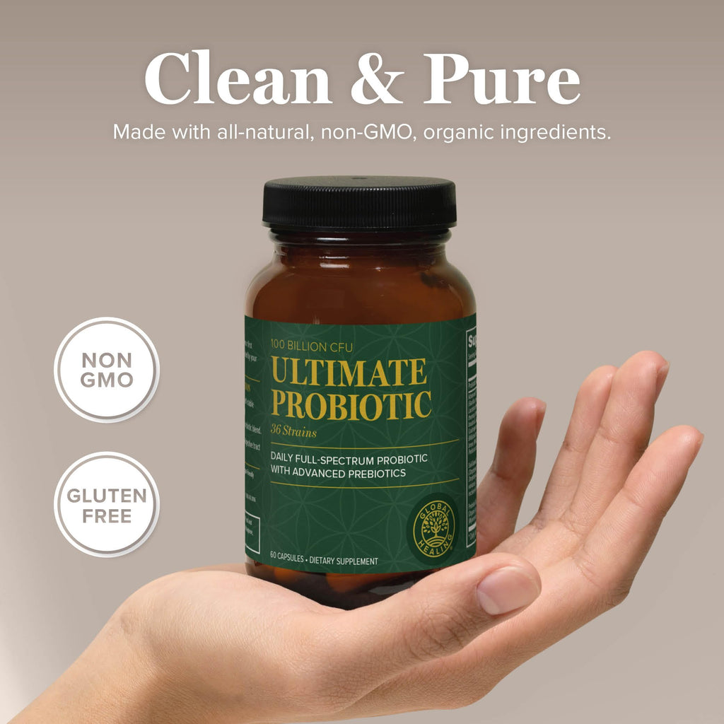Global Healing Ultimate Probiotic Blend Supplement with Prebiotics and Probiotics for Digestive Health, Digestive Tract, & Immune System, Gut Health for Men & Women,