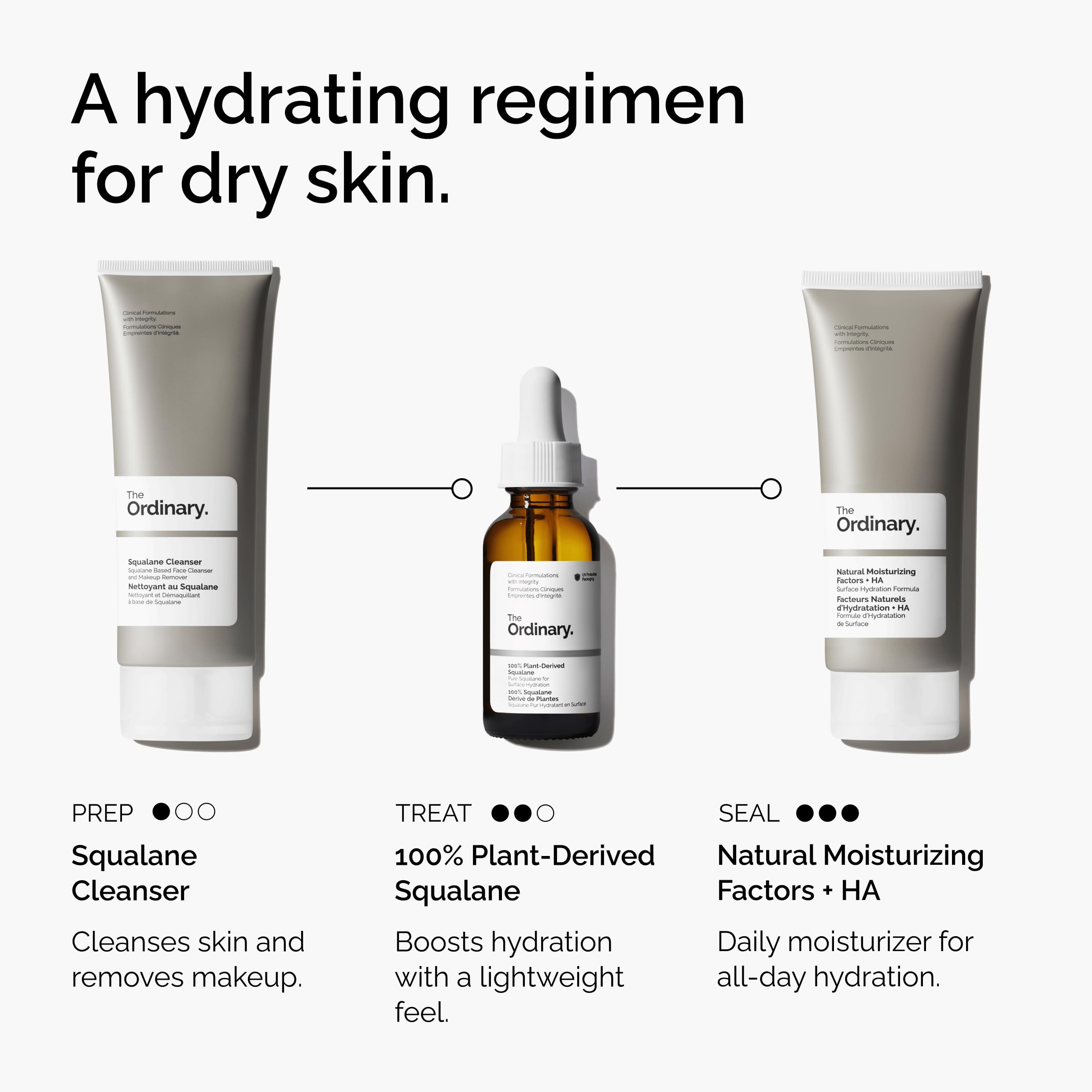 The Ordinary 100% Plant-Derived Squalane, for Skin and Hair, Lightweight Hydration, and Moisture Barrier Support, 1 Fl Oz