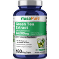 NusaPure Green Tea 20:1 Extract, 1200 mg Equivalent to 24000mg, 180 Vegan Capsules, 50% EGCG, 98% Polyphenols, 80% Catechins NusaPure Au supplements