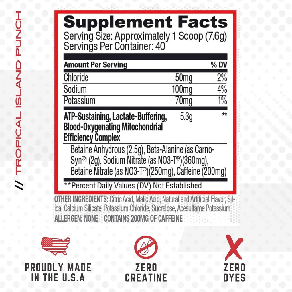 Purus Labs CONDENSE PreWorkout Powder, 40 Servings (Tropical Island Punch) Purus Labs Au supplements