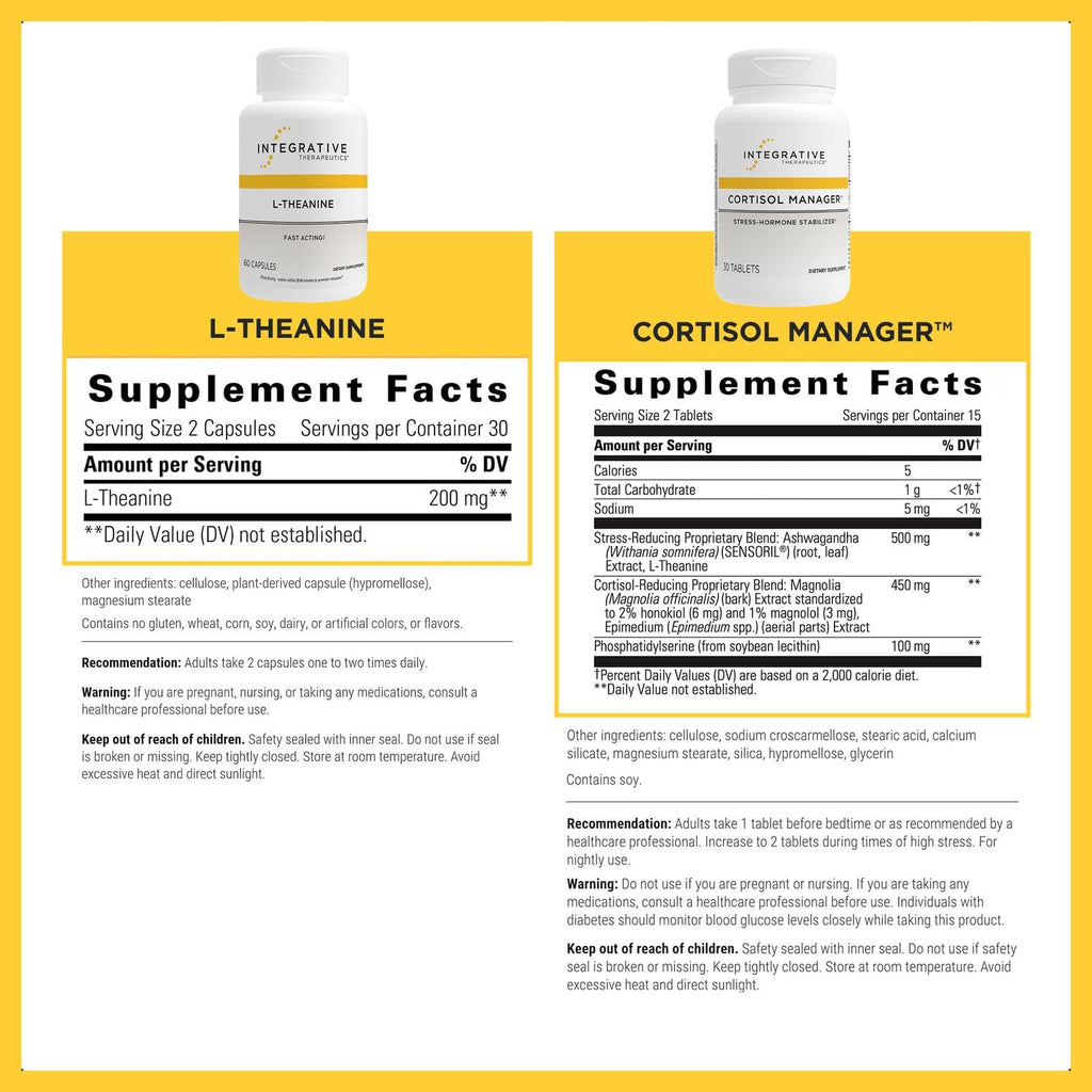 Integrative Therapeutics Cortisol Manager & L-Theanine Integrative Therapeutics Au supplements