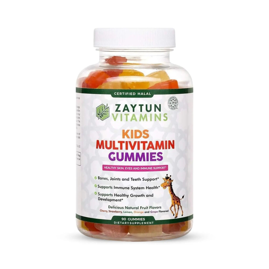 Zaytun Halal Vitamins for Kids Multivitamin Gummies, Naturally Sourced Vitamin A, C, D, E, B6, B12, Biotin - Vegetarian, No Gelatin Zaytun Vitamins Au supplements