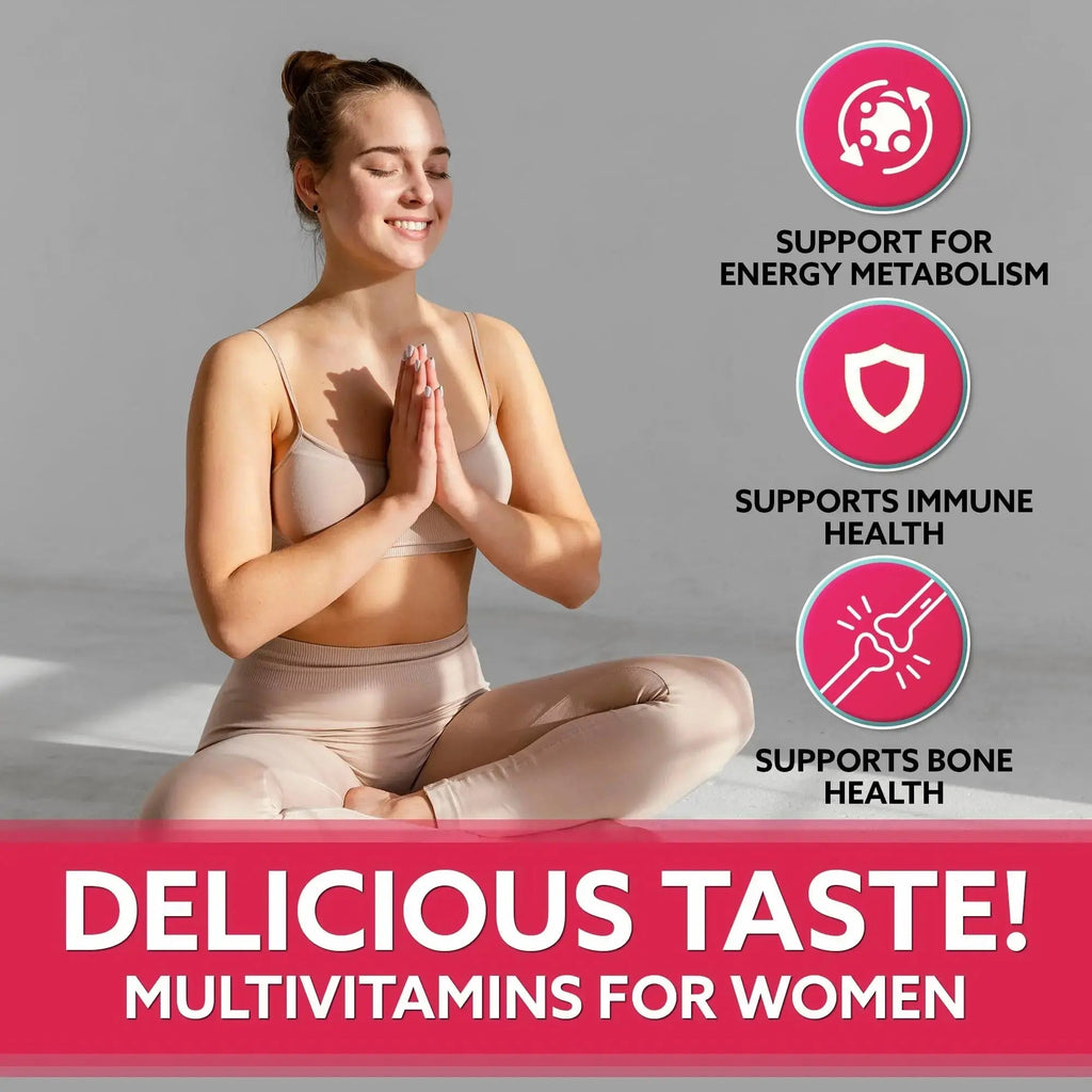 Droppels Women's Multivitamin Gummies with Folic Acid, Vitamins A, D, C, E, K, B6, B12, Biotin & More | Vegan, Non-GMO & Pectin-Based Daily Vitamins for Women | Droppels Au supplements