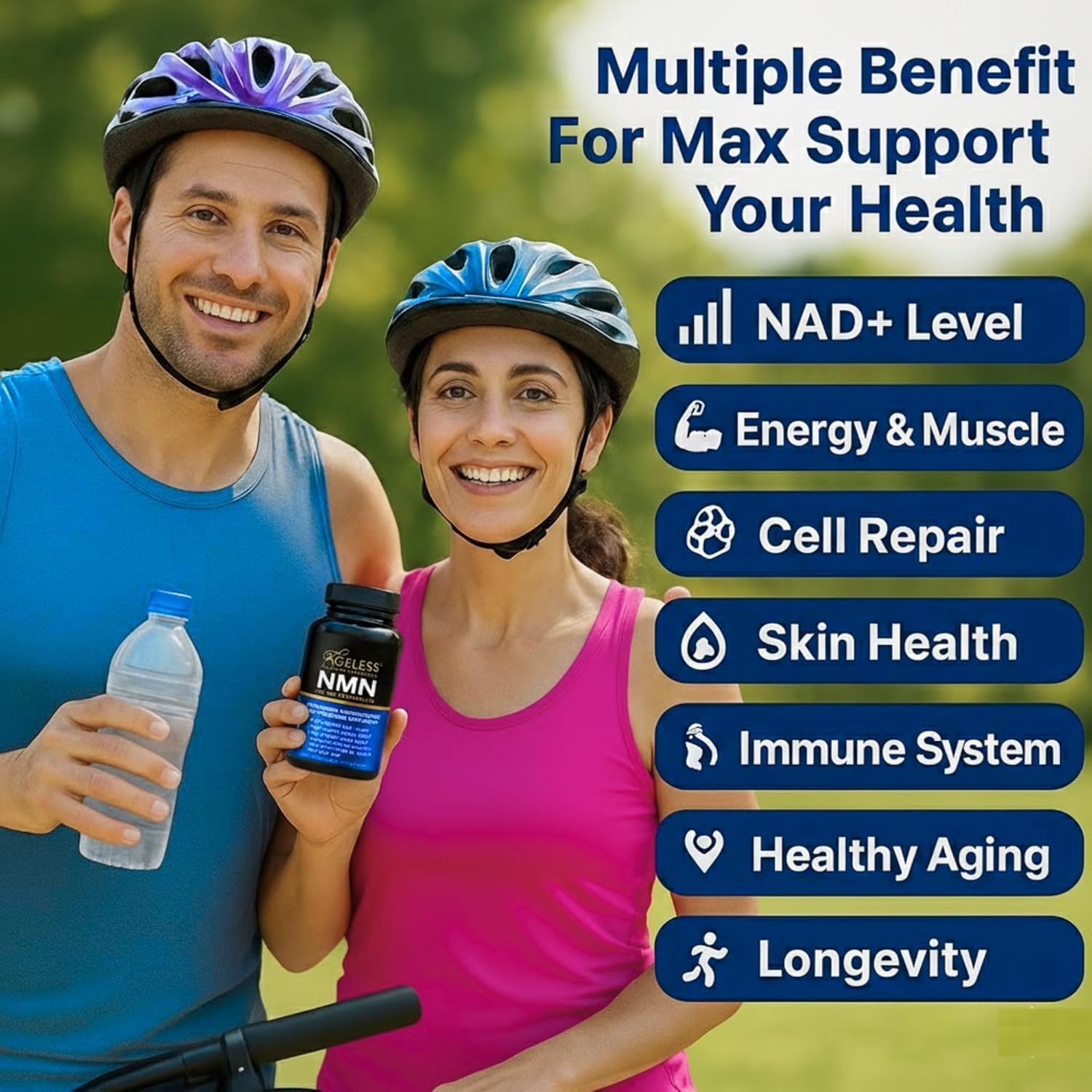 NMN Supplement 500mg Nicotinamide Mononucleotide | Supports NAD+ Levels, Energy, Cognitive Function, Muscle Health & Healthy Body Composition – Capsules (30) Ageless Foundation Laboratories Au supplements