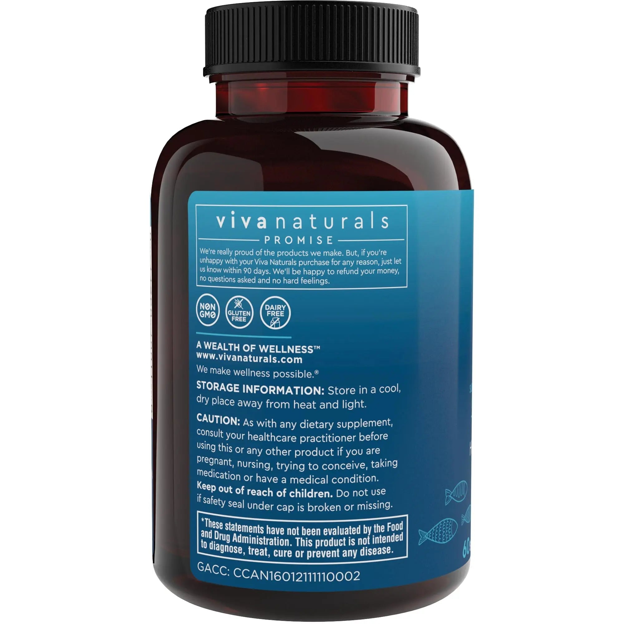 Viva Naturals Triple Strength Omega 3 Fish Oil Supplement - 2200 mg Wild Caught Viva Naturals Au supplements